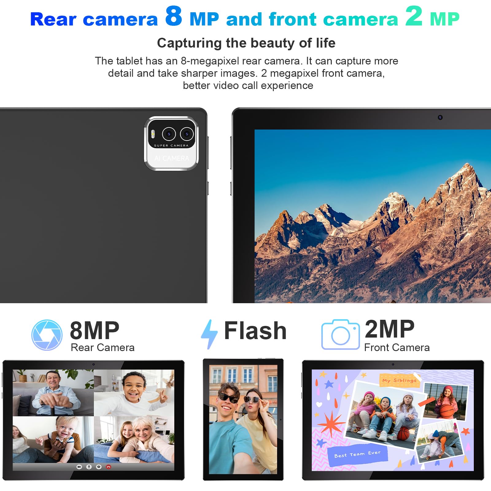 10 Inch Tablet 12Gb Ram128Gb Rom Tablet With Keyboard, 2 In 1 Tablet Android, Support 1Tb Expand Tablets With Case, Stylus, Dual