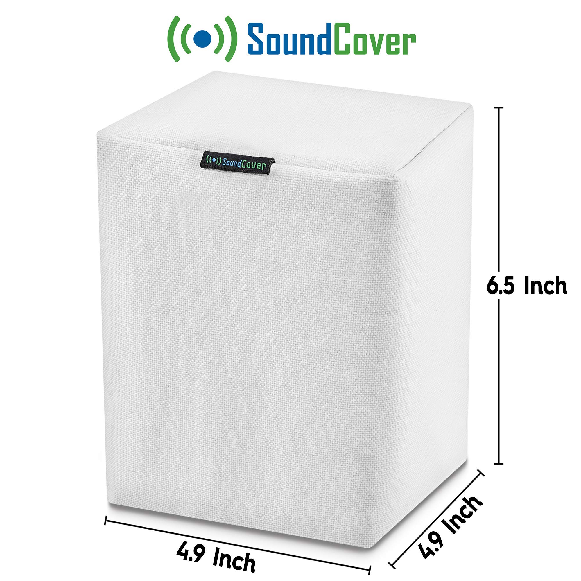Pair (2) White Heavy Duty Outdoor Sonos Speaker Covers   Dust, Water & Uv Protection For Your Sonos Play:1, Sonos One & Sonos On