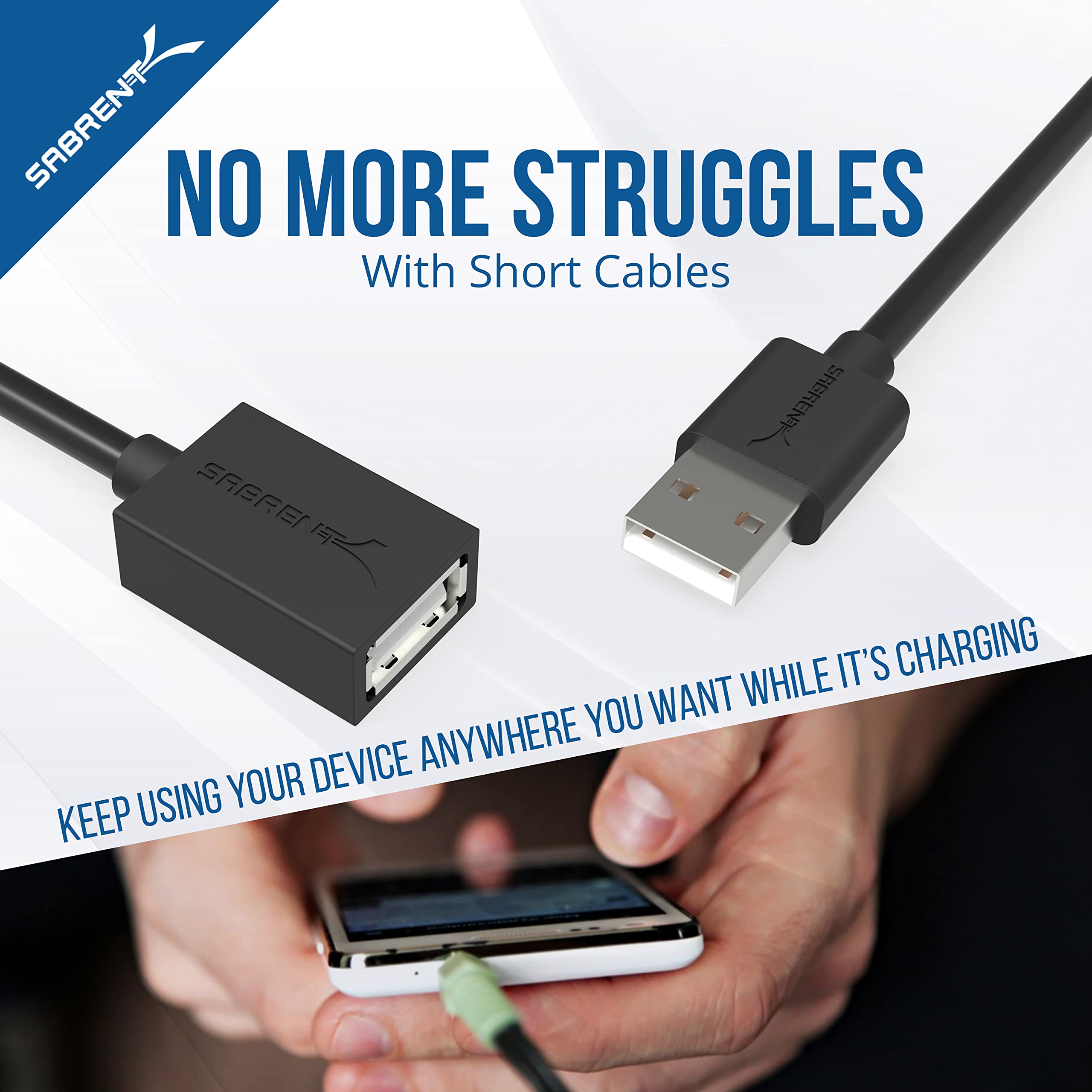 Sabrent 32 Foot Usb 2.0 Active Extension Cable (Cb Usbxt)