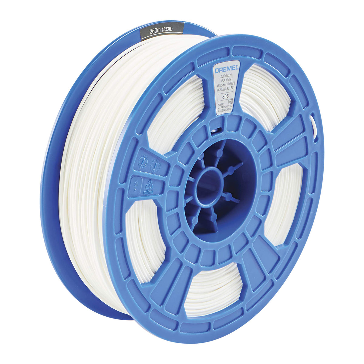 Dremel Digilab Pla Whi 01 3D Printer Filament   1.75Mm Pla Filament For High Performance 3D Printing   0.75 Kg Spool Weight   Rf