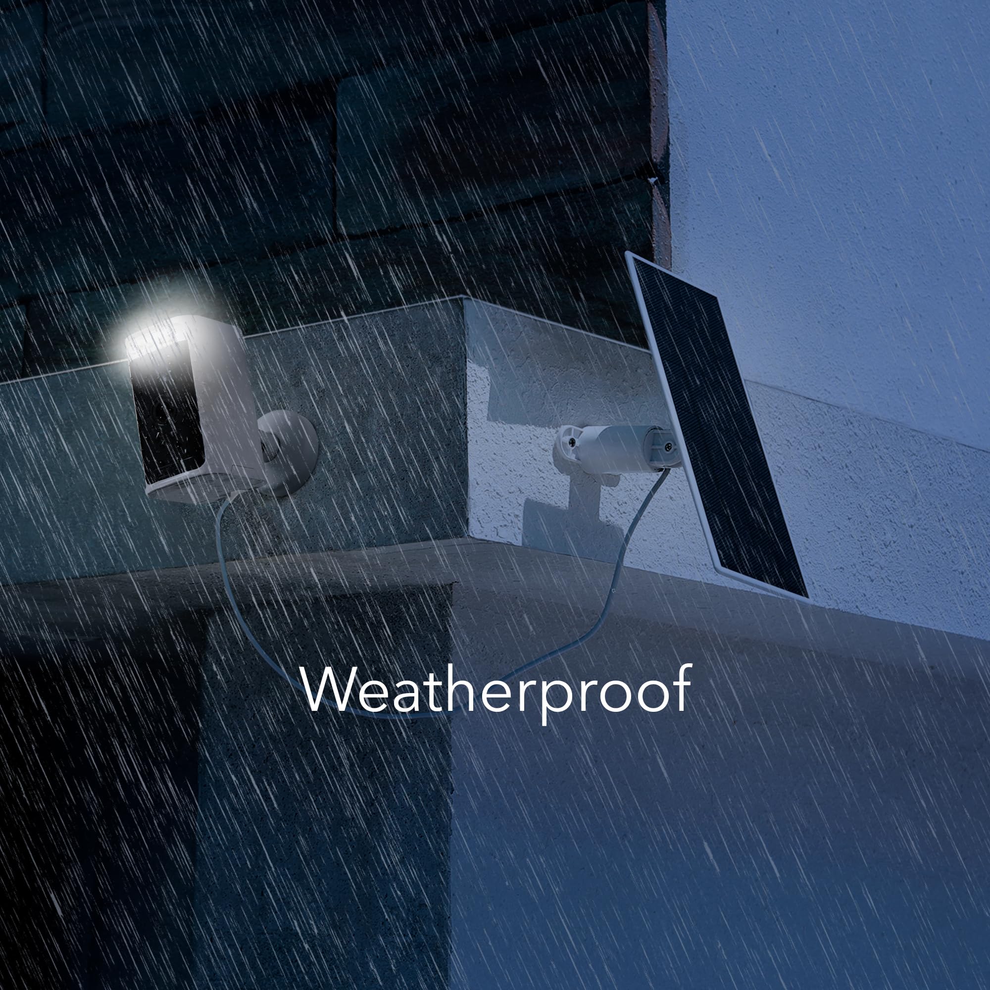 Wasserstein Solar Panel (2W 5V) Compatible With Wyze Cam Pro   Continuous Power For Your Surveillance Camera (White) (Camera Not