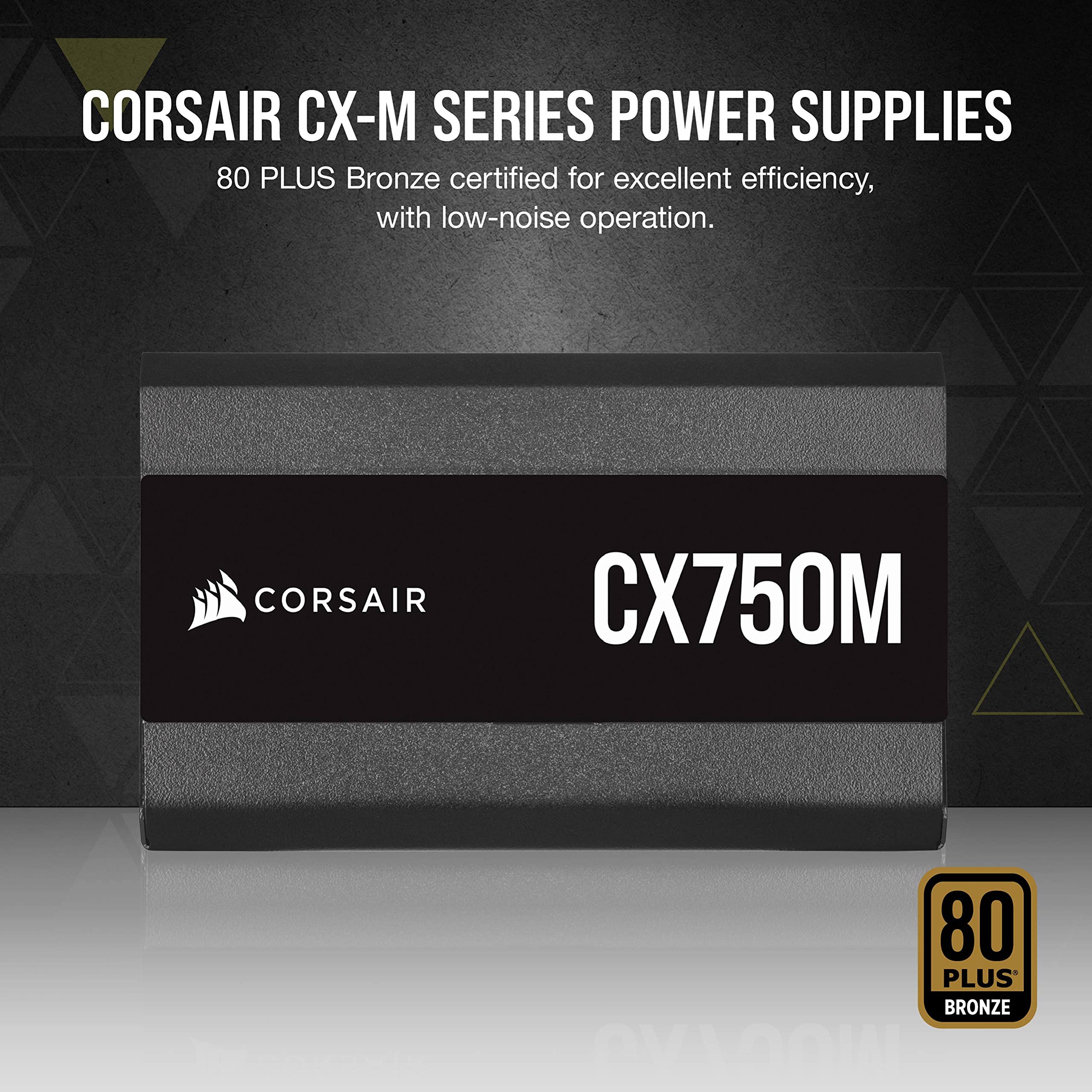 Corsair Cx750M 80 Plus Bronze Semi-Modular Low-Noise Atx 750 Watt Power Supply - Na - Black