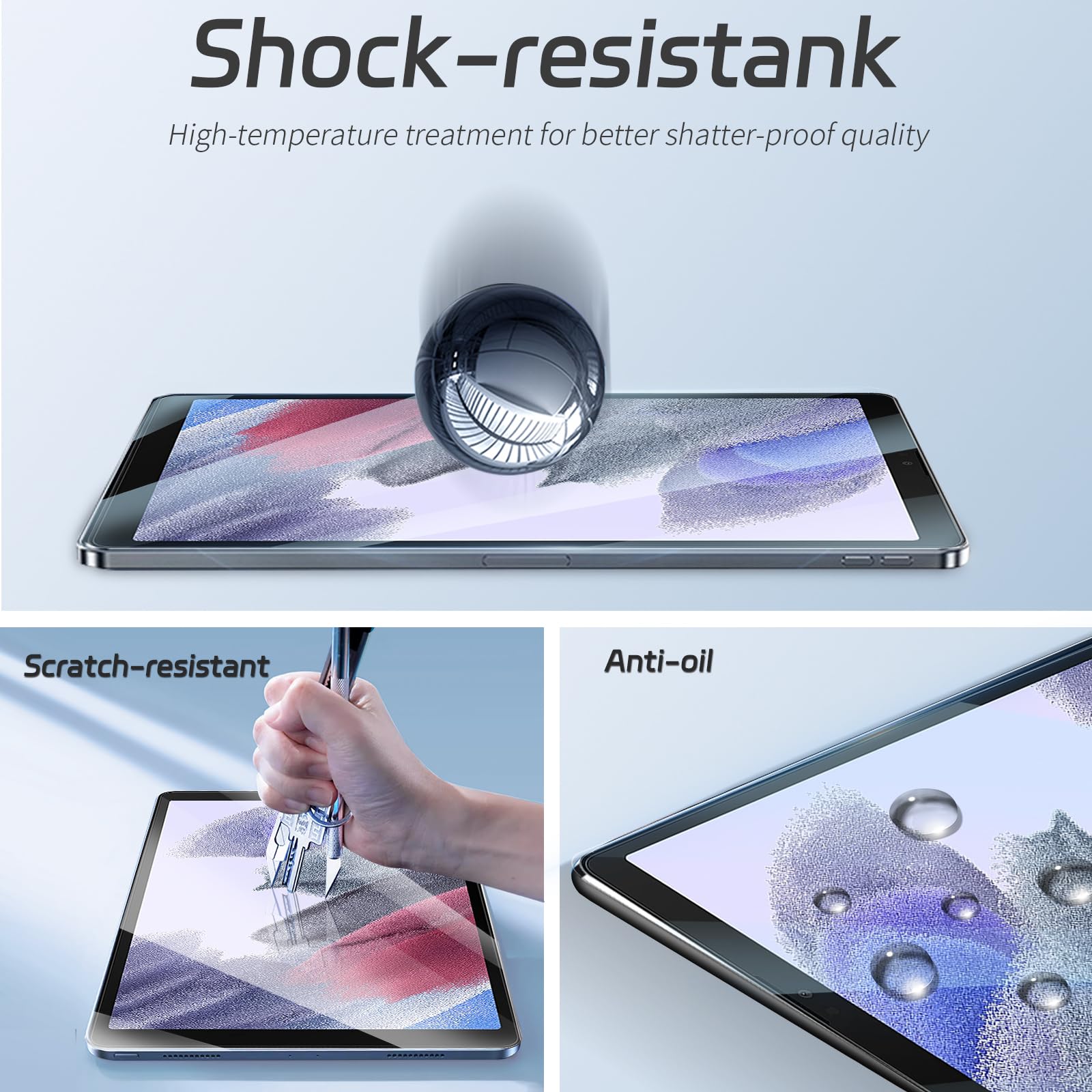 Zenrich [2Pack] Anti Blue Light Tempered Glass Screen Protector For Samsung Galaxy Tab A7 Lite 8.7 Inch (Sm T220/T225/T227) With