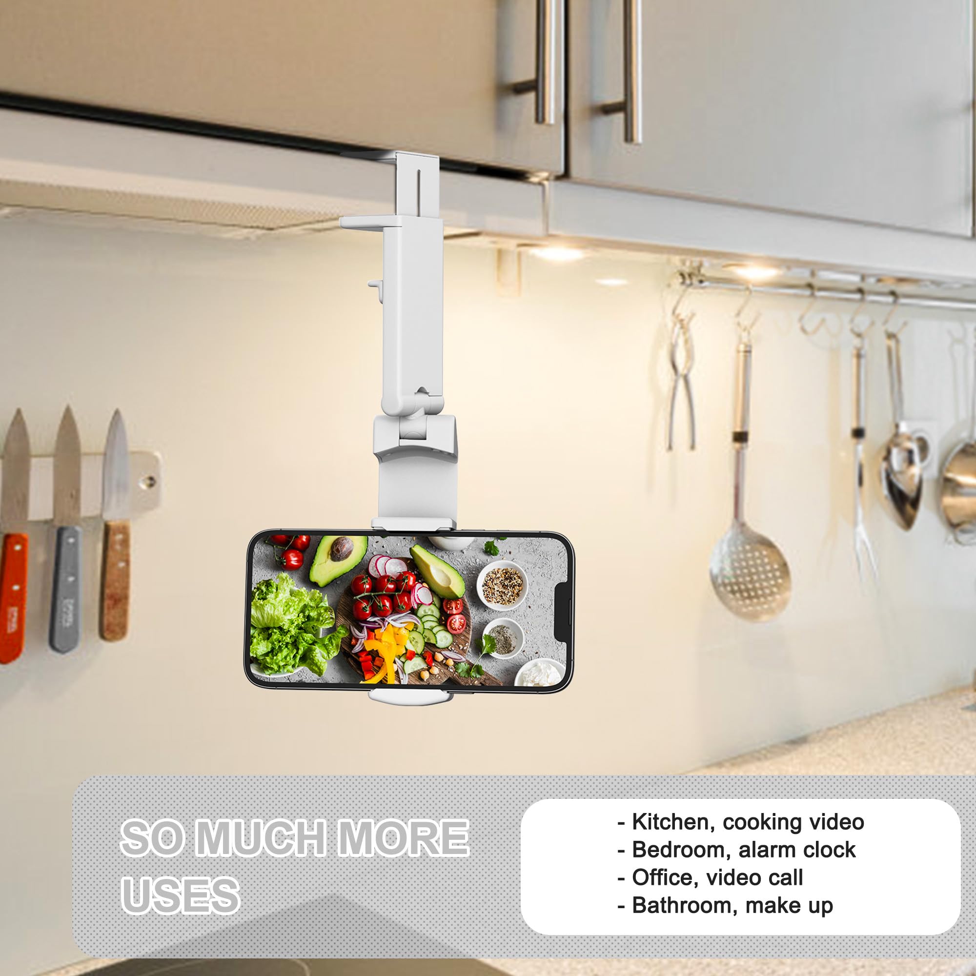 Perilogics Airplane Phone Holder Mount Universal In Flight Hands Free Viewing With Multi-Directional Dual 360 Degree Rotation. T