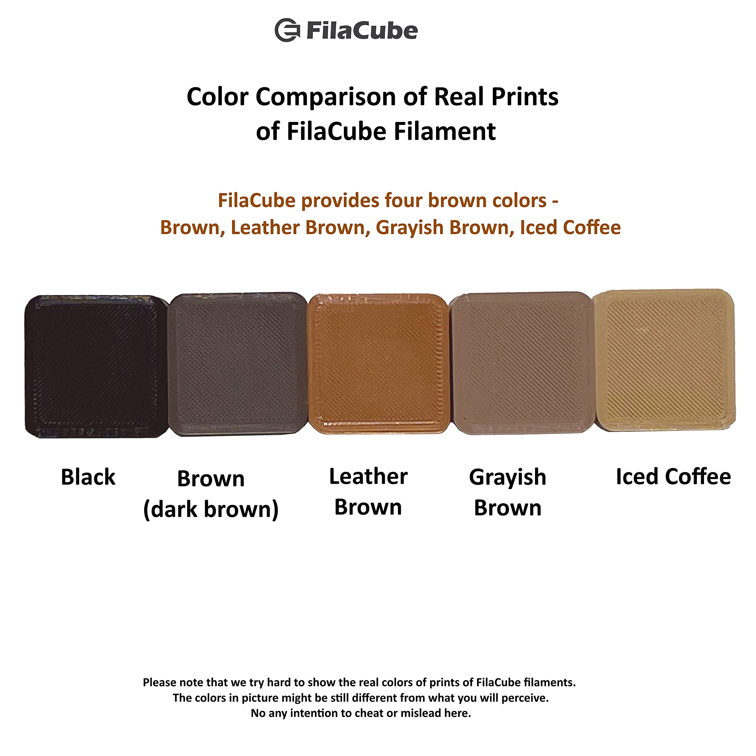 Grayish Brown Pla 3D Printer Filament 1.75Mm 1Kg   Filacube Greyish Brown Pla 2 1.75 Mm Printing Plastic, Made In Usa Pantone Pm