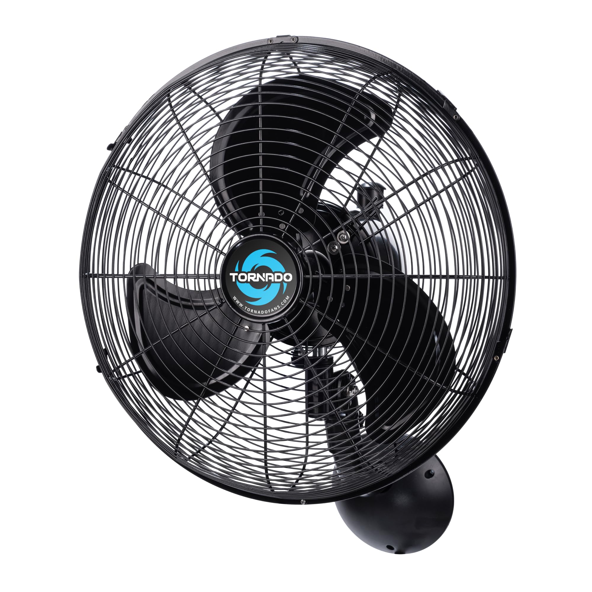 Tornado 16 Pro Series Waterproof Outdoor Oscillating Wall Mount Fan - Heavy-Duty High Velocity Metal Fan for Patio, Industrial, 
