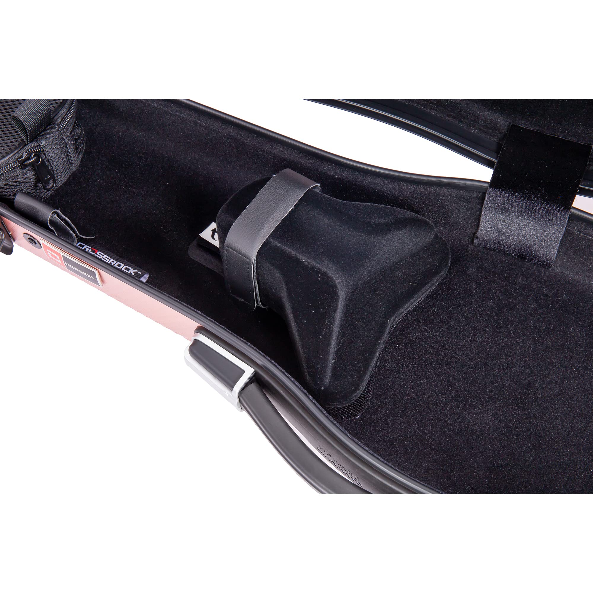 Crossrock Strong And Lightweight Carbon Composite, 4.3Lb Only, Support 330Lb Pressure In Rose Gold Shaped 4/4 Violin Case (Crf40