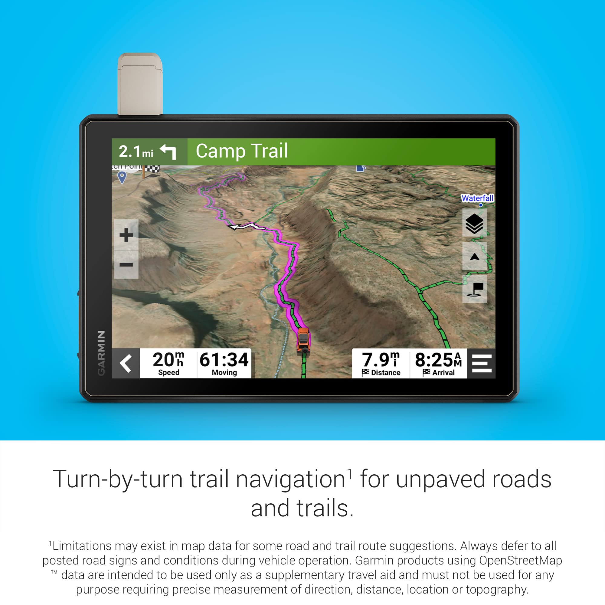 Garmin Tread Xl Overland, All-Terrain Navigator, Rugged, Built In Mapping, Ioverlander, Ultrabright Display, Large