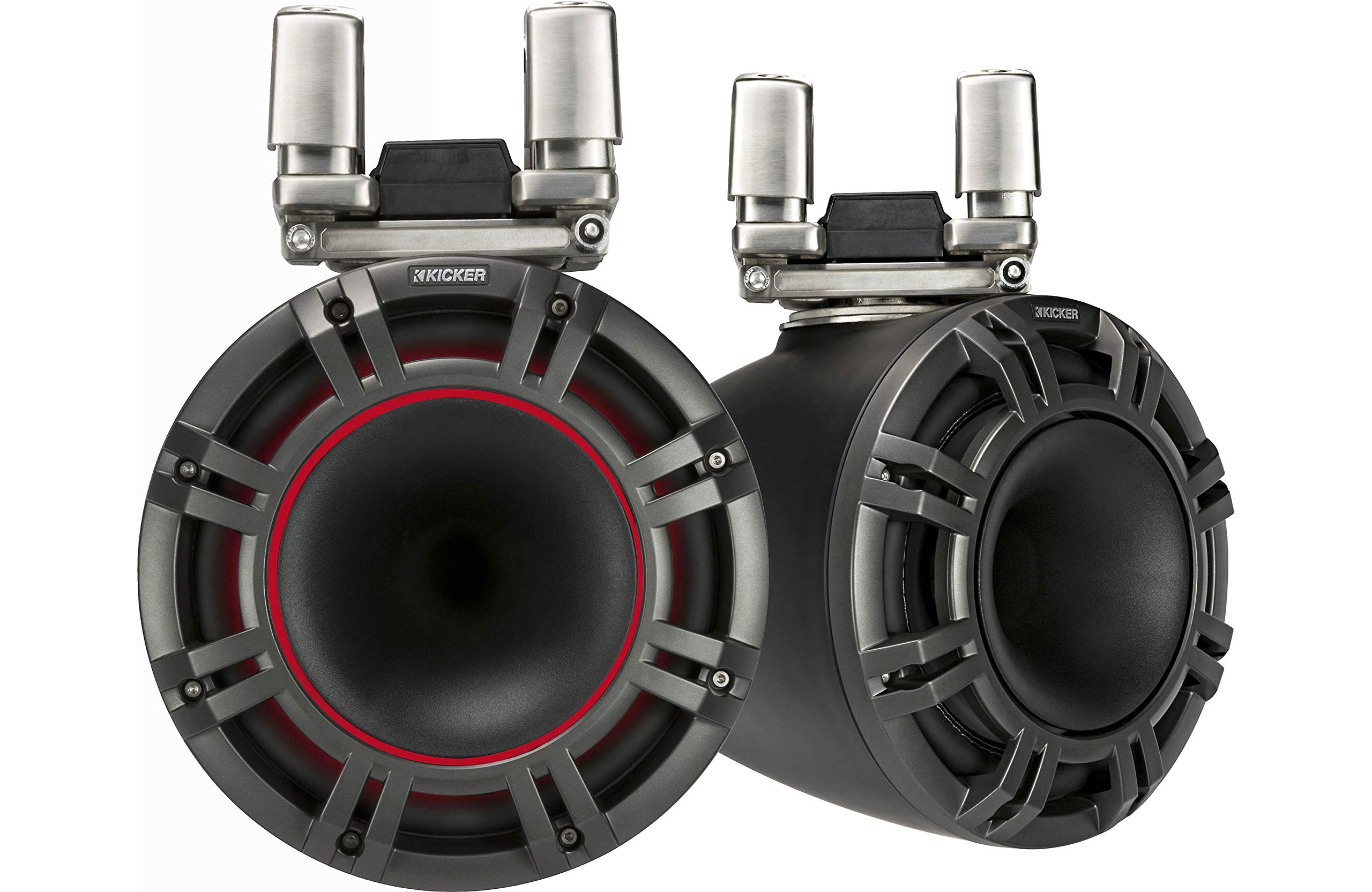 KICKER KMTC9, 9 Horn-Loaded Tower System (Pair), 4 Ohm, Charcoal (44KMTC94)
