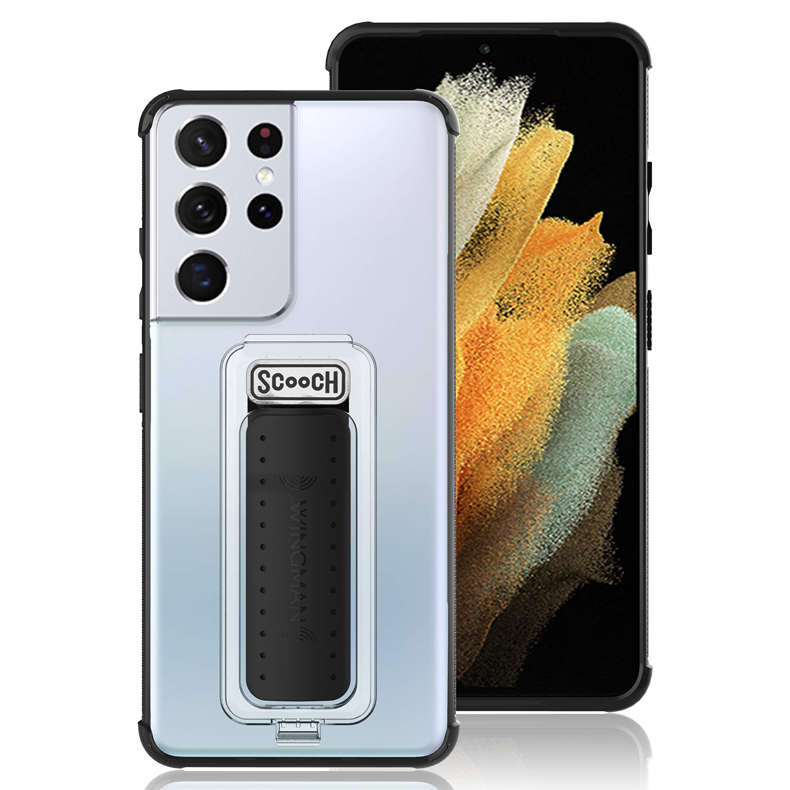 Scooch Wingman Kickstand Case Compatible With Samsung Galaxy S21 Ultra Case [10 Ft Drop Protection] [Two Way Stand] Shockproof P