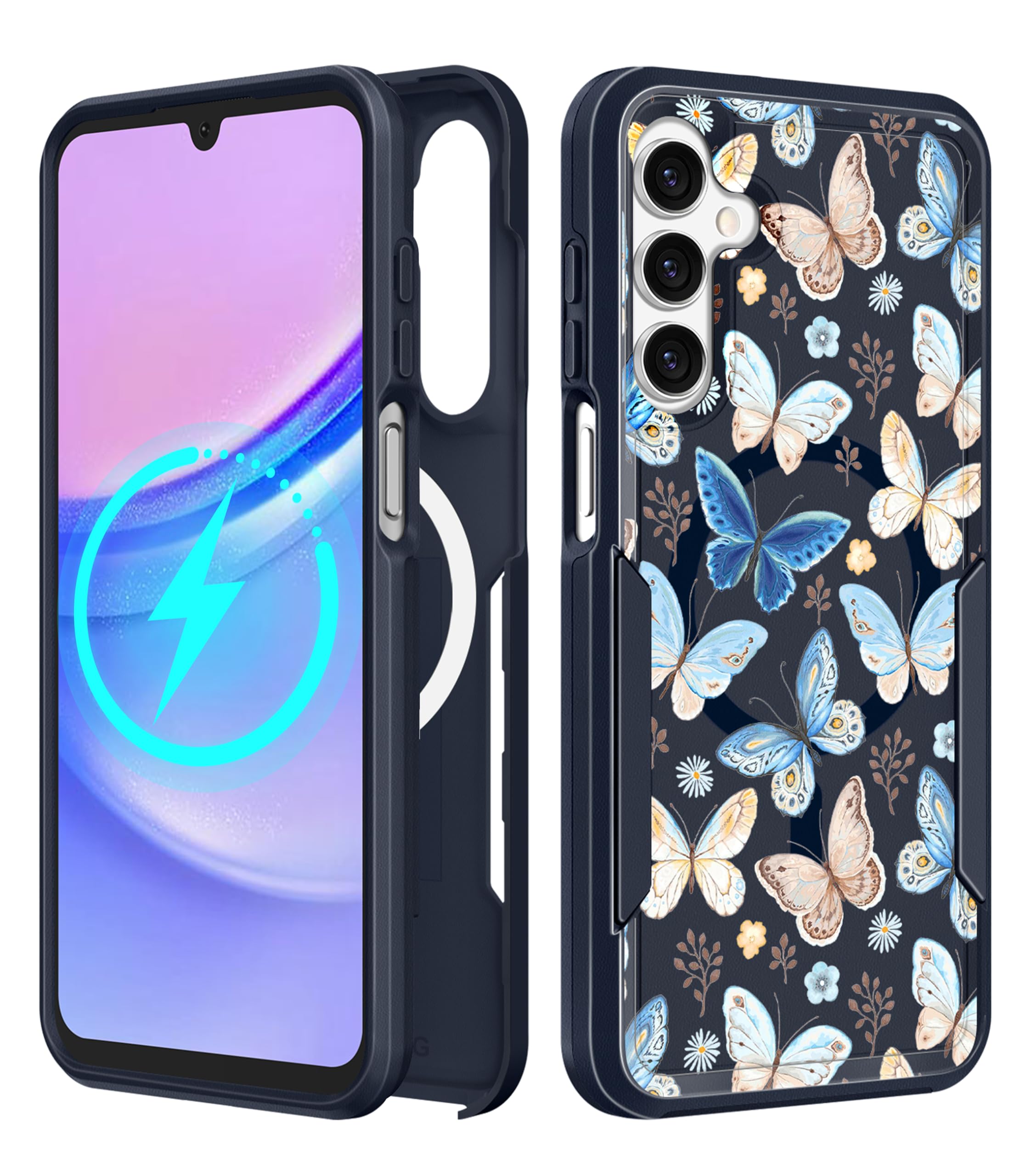 LISEVO for Samsung Galaxy A16 5G Phone Case - Compatible with MagSafe Women Girls Cute Magnetic Protective Cover Girly Kawaii Bl