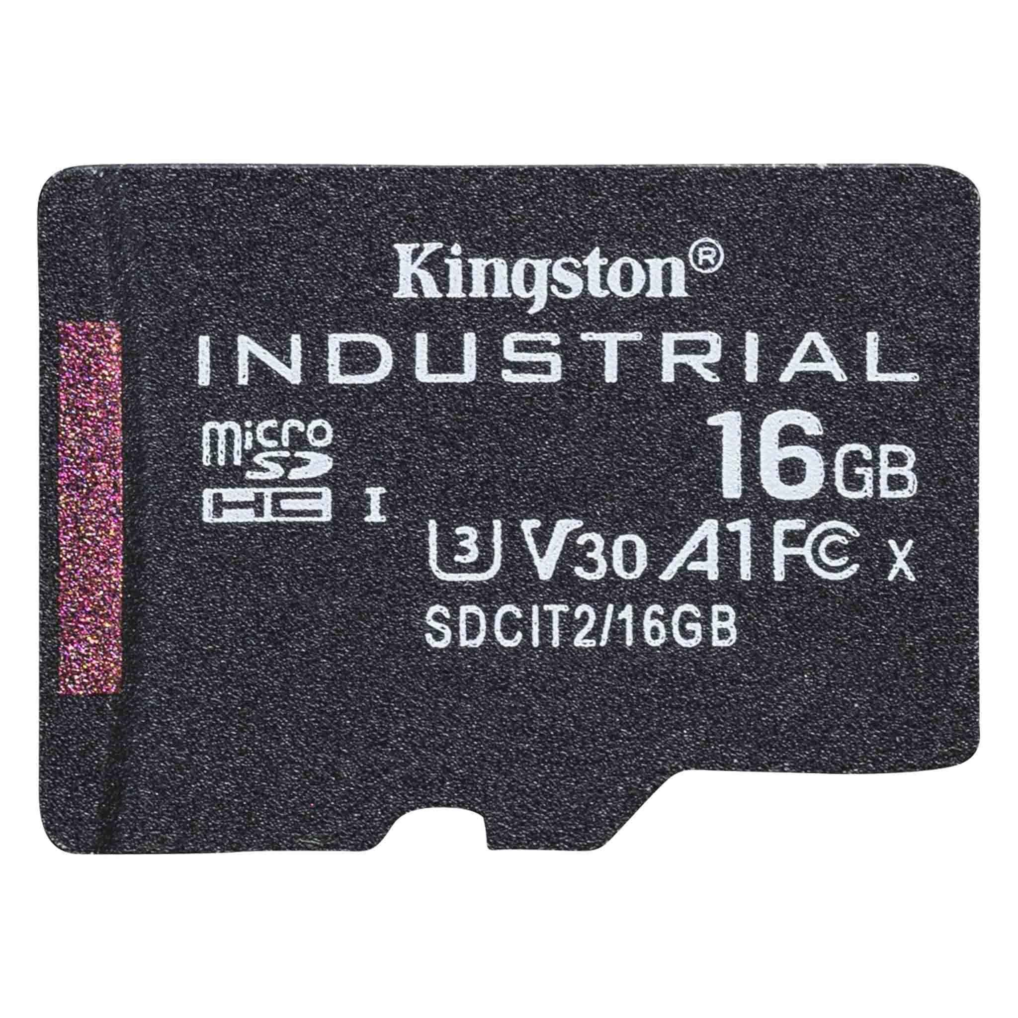 Kingston Industrial 16Gb Microsdhc C10 A1 Pslc Card Sdcit2/16Gbsp