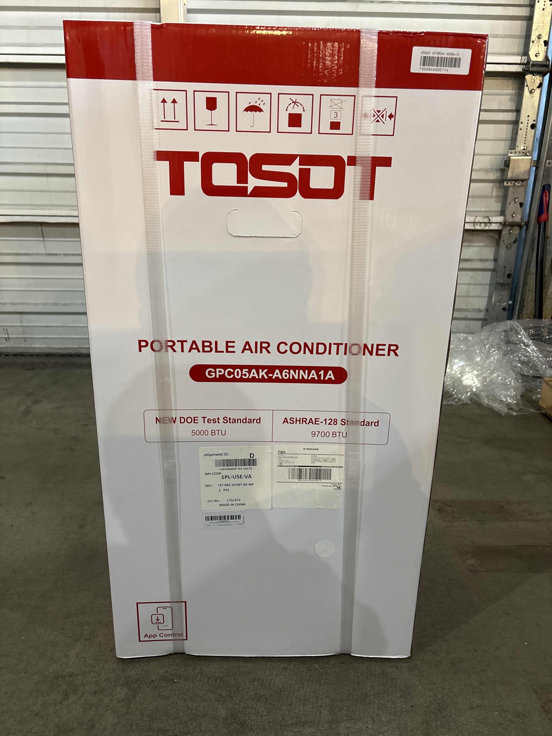 Tosot 9,700Btu (5,000 Btu Sacc) Portable Air Conditioner, Smart Wifi Control, Ac Unit With Dehumidifier, Fan, Window Kit For Eas