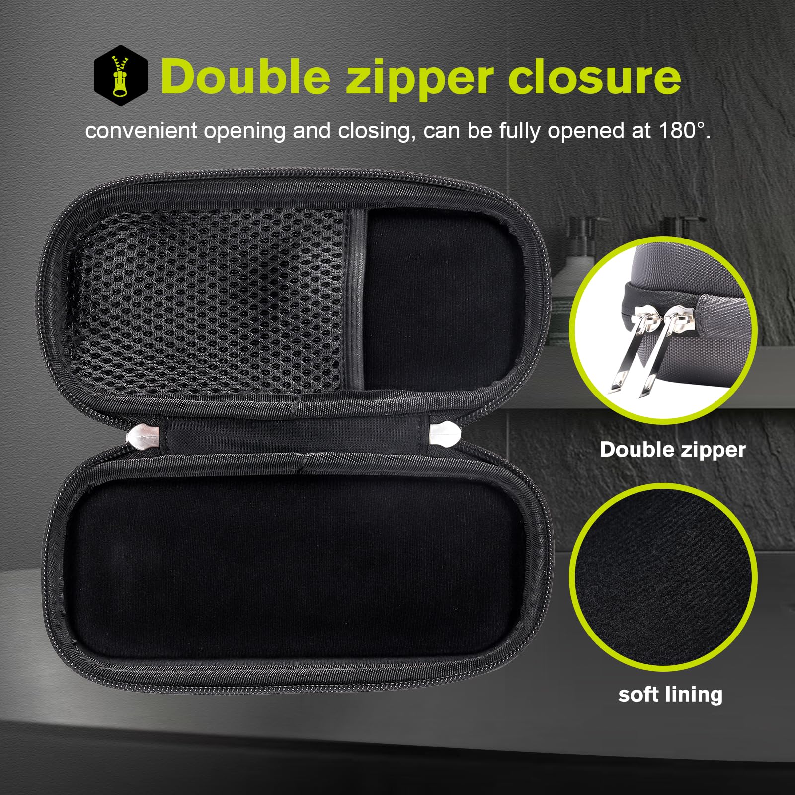 Procase Hard Travel Carrying Case For Hybrid Electric Trimmer And Shaver, Portable Hybrid Razor Organizer Storage Bag Fit Qp2630