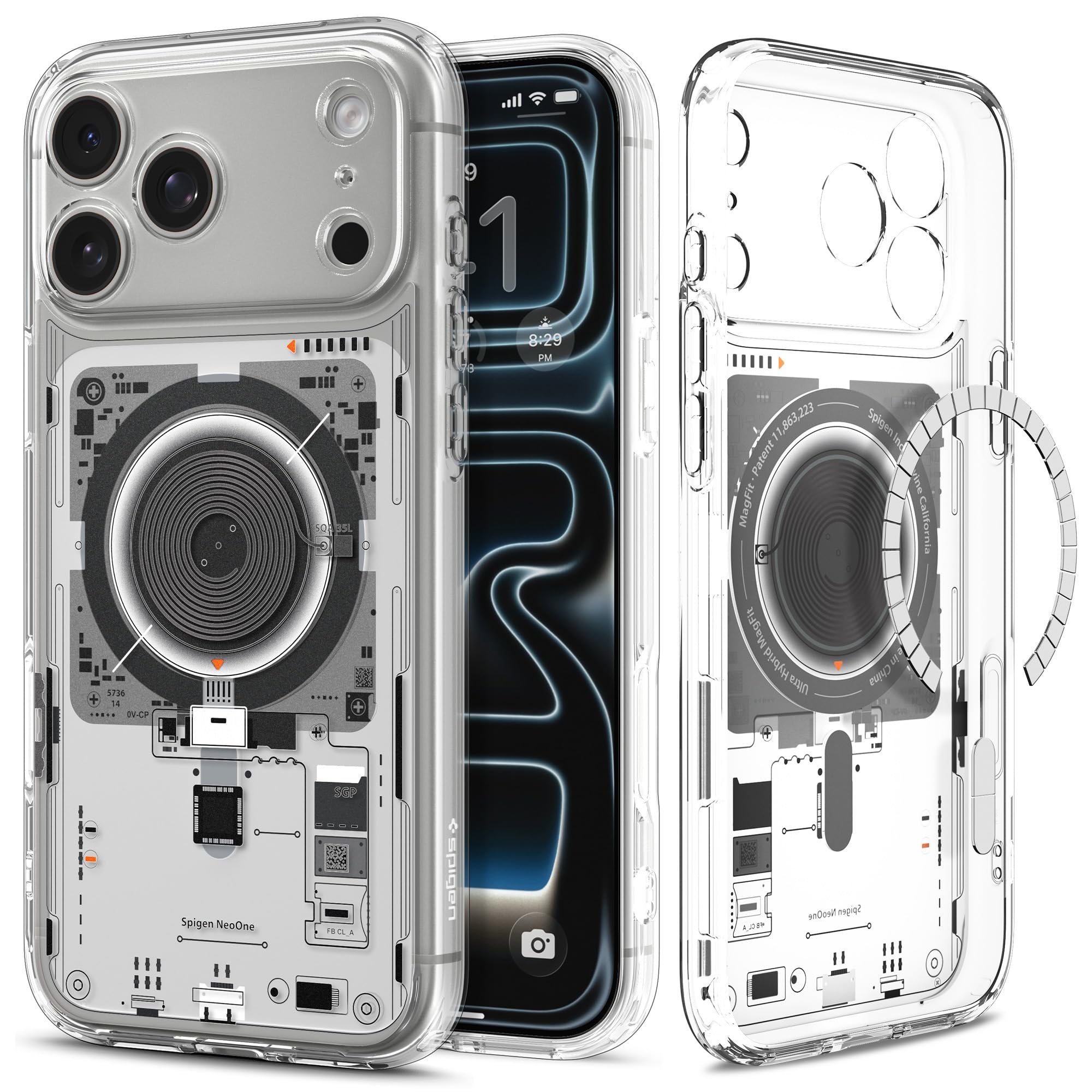 Spigen Ultra Hybrid MagFit Direct Digital Printing Case for iPhone 17 Pro [Custom Design][Compatible with Magsafe] - Neo One