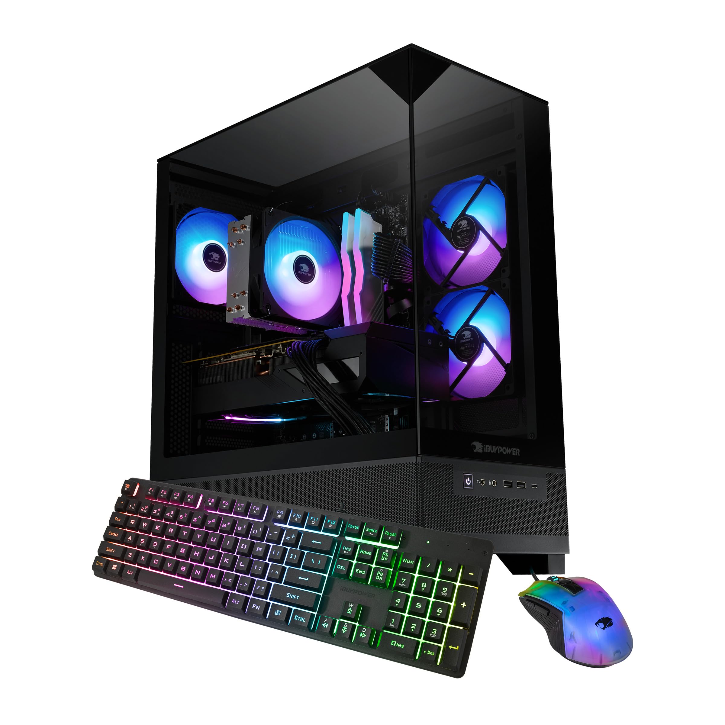 iBUYPOWER Element SE Gaming PC Desktop Computer AMD Ryzen 7 5700 CPU, NVIDIA GeForce RTX 5060 8GB GPU, 16GB DDR4 3200MHz RAM, 1T