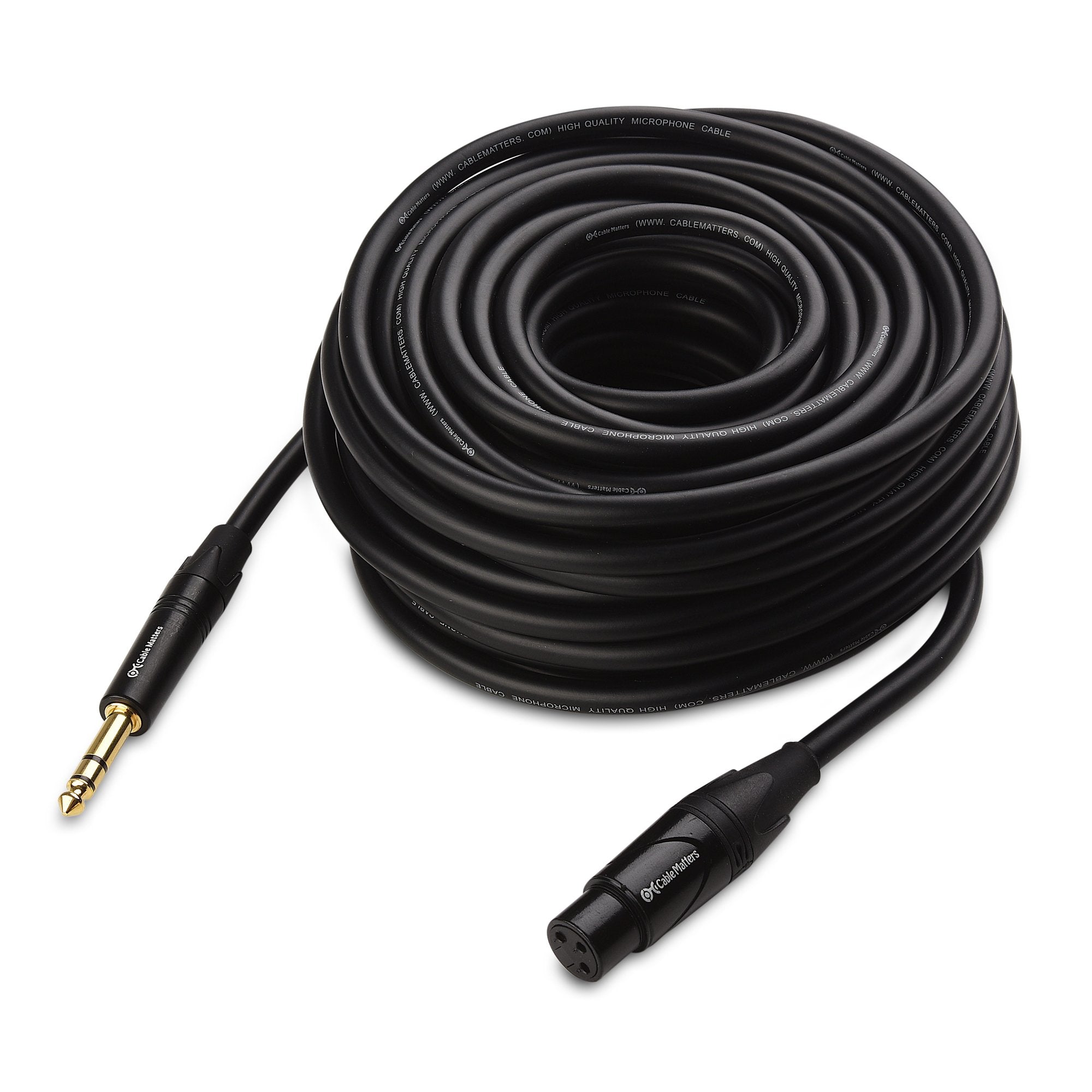 Cable Matters 6.35Mm (1/4 Inch) Trs To Xlr Cable 50 Ft Male To Female (Xlr To Trs Cable, Xlr To 1/4 Cable, 1/4 To Xlr Cable)