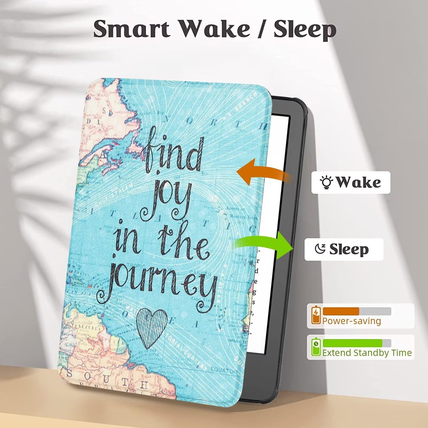 Monsdirect Fit For Kindle Paperwhite 5Th/6Th/7Th Generation Case 6'' (Fits All 2012, 2013, 2015 And 2016 Versions), Hand Strap S