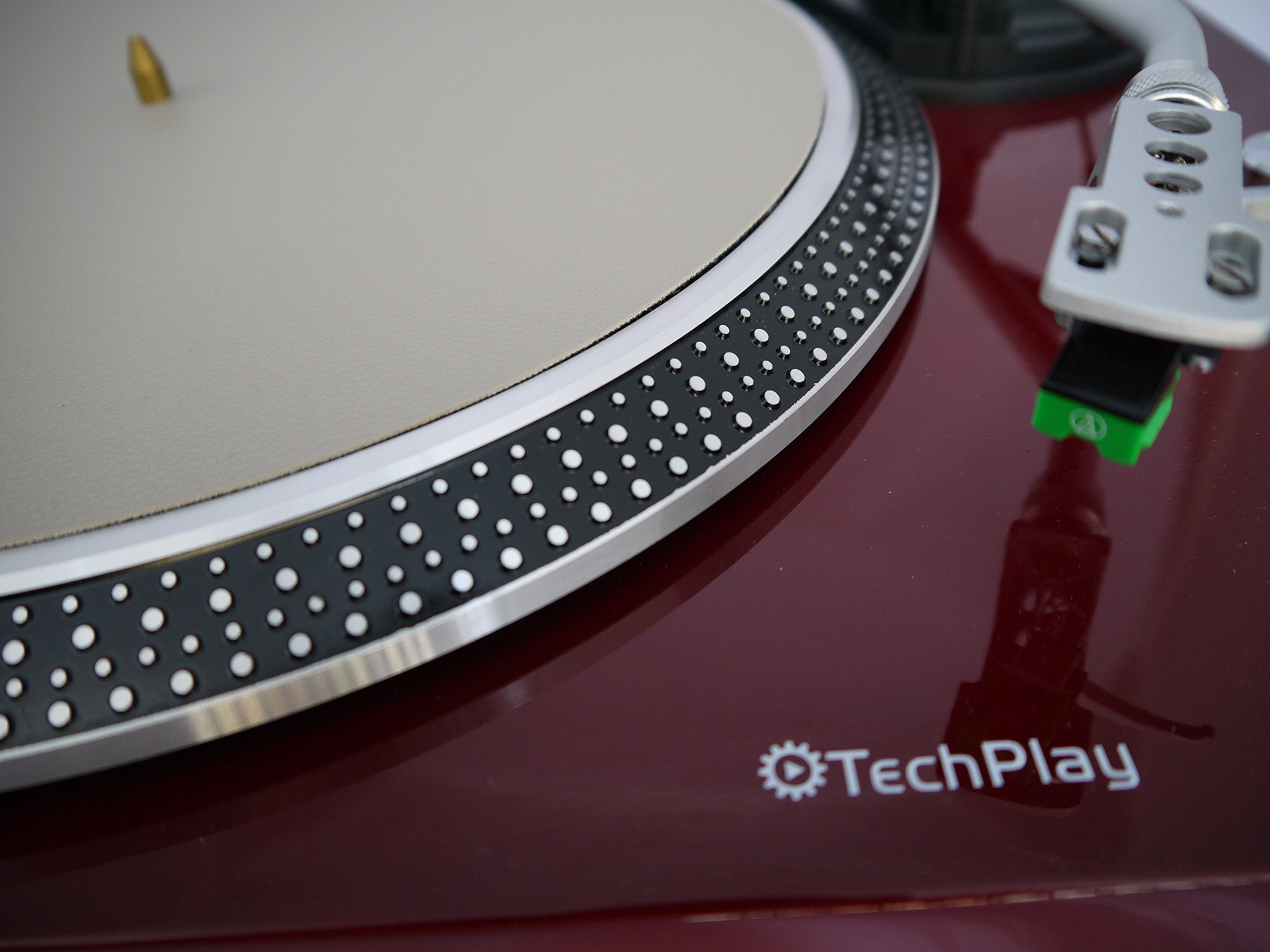 Techplay Iep212 Leatherette Anti Static Turntable Mat. Ultra Thin For Maximun Performance (Gray)