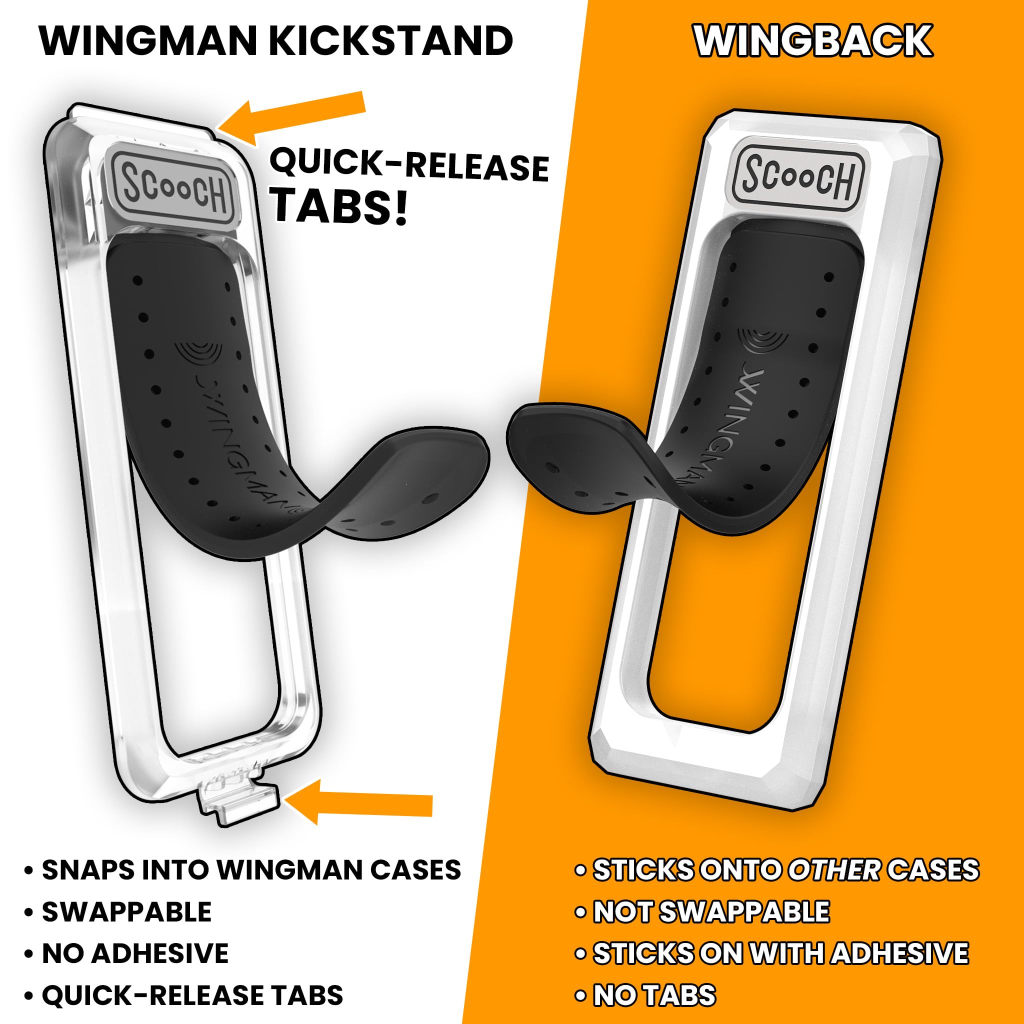 Scooch Replacement Kickstand For Wingman Cases [Quick Release Kickstand] Pop Out Kickstand Replacement Part For Scooch Wingman C