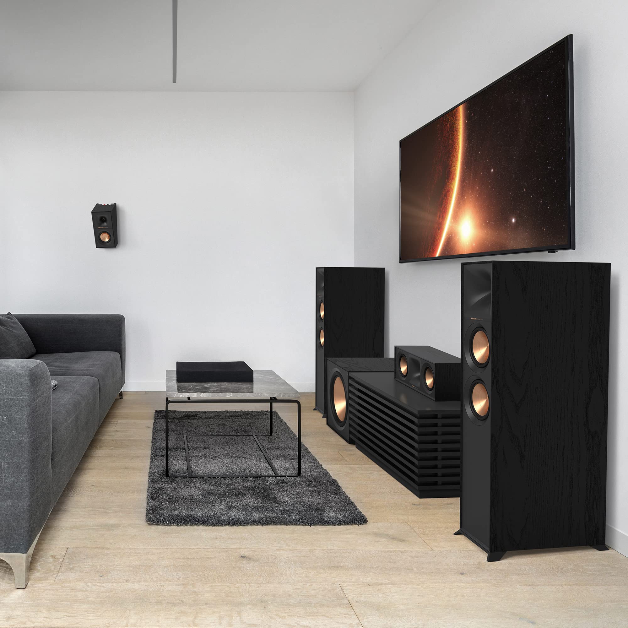 Klipsch Reference Next R 605Fa Dolby Atmos High Performance, Horn Loaded Floorstanding Speaker For Best In Class Immersive Home