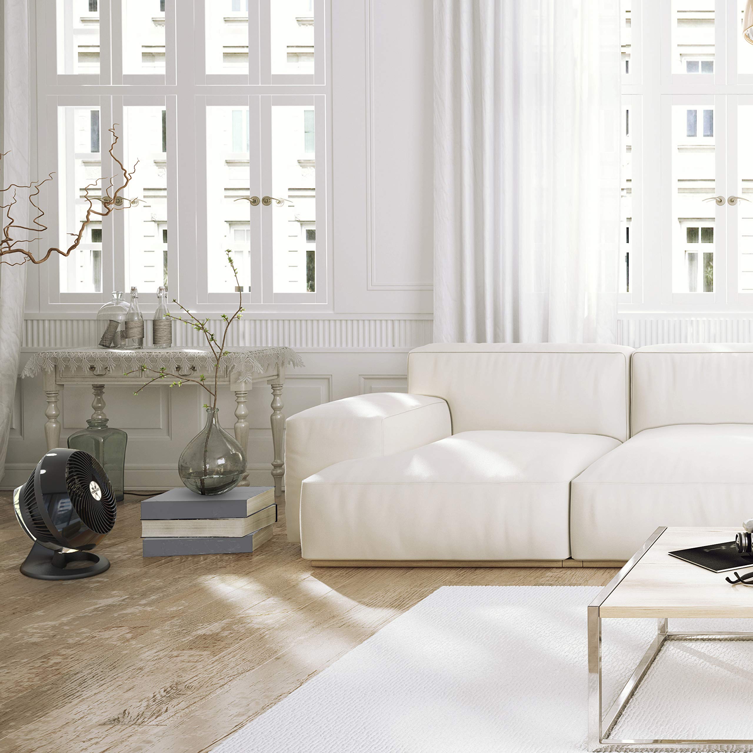 Vornado 660 Large Whole Room Air Circulator Fan For Home, 4 Speeds And 90 Degree Adjustable Tilt, Removable Grill, 10 Inch, Move