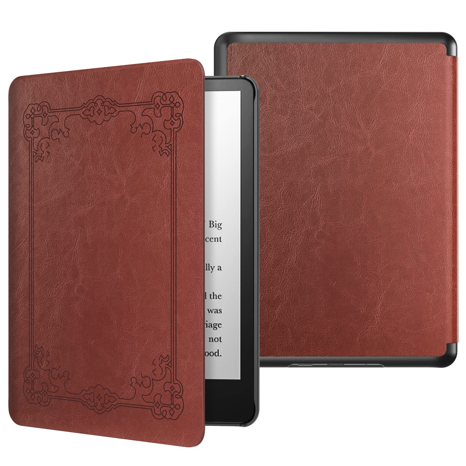 MoKo Case for 6.8' Kindle Paperwhite (11th Generation 2021) and Kindle Paperwhite Signature Edition, Light Shell Cover with Auto Wake/Sleep for Kindle Paperwhite 2021 E Reader, Vintage Style