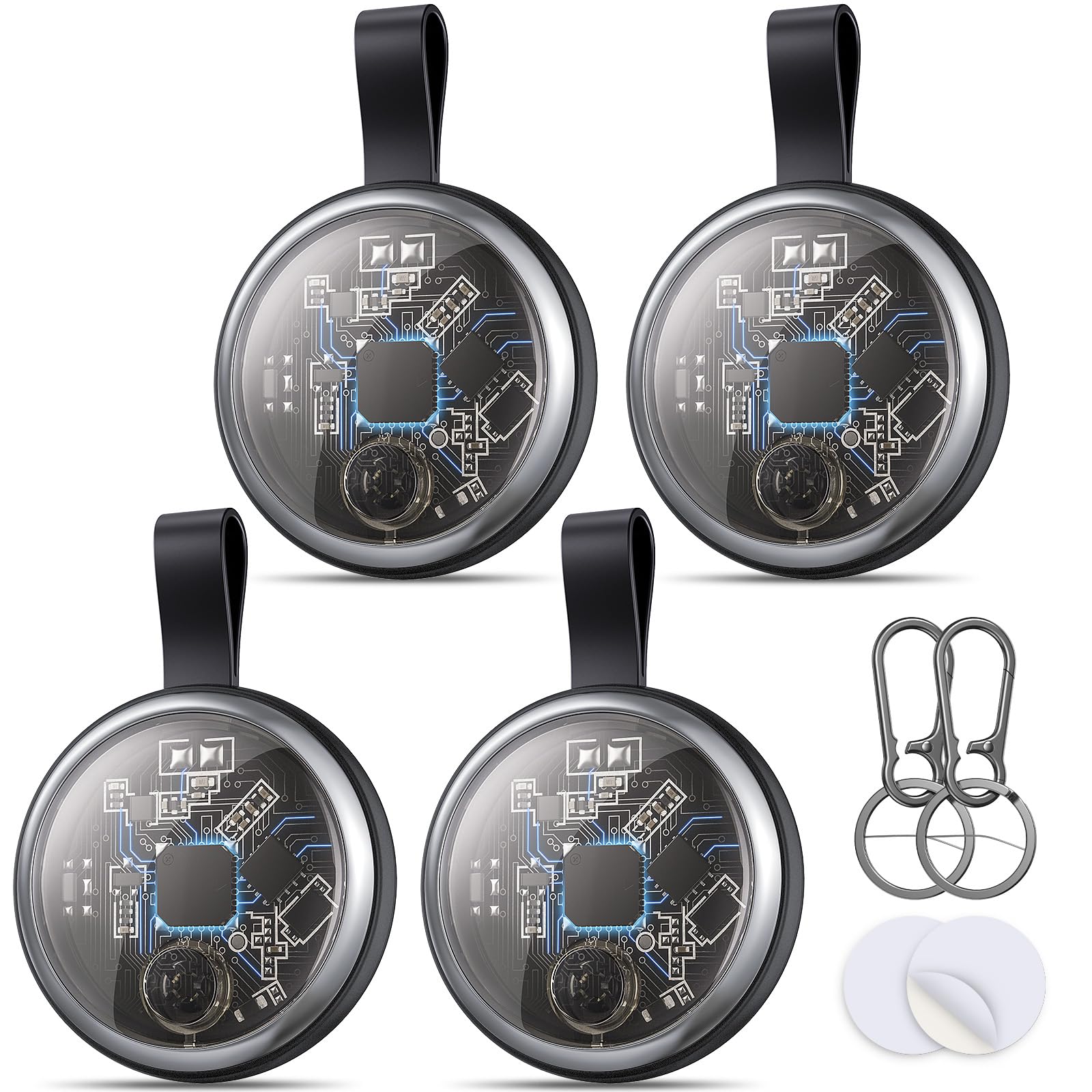 2025 New Air Tracker Tags-4 Pack Compatible with Apple Find My (iOS Only), Bluetooth Tracker Smart Tag Waterproof Key Finder Ite
