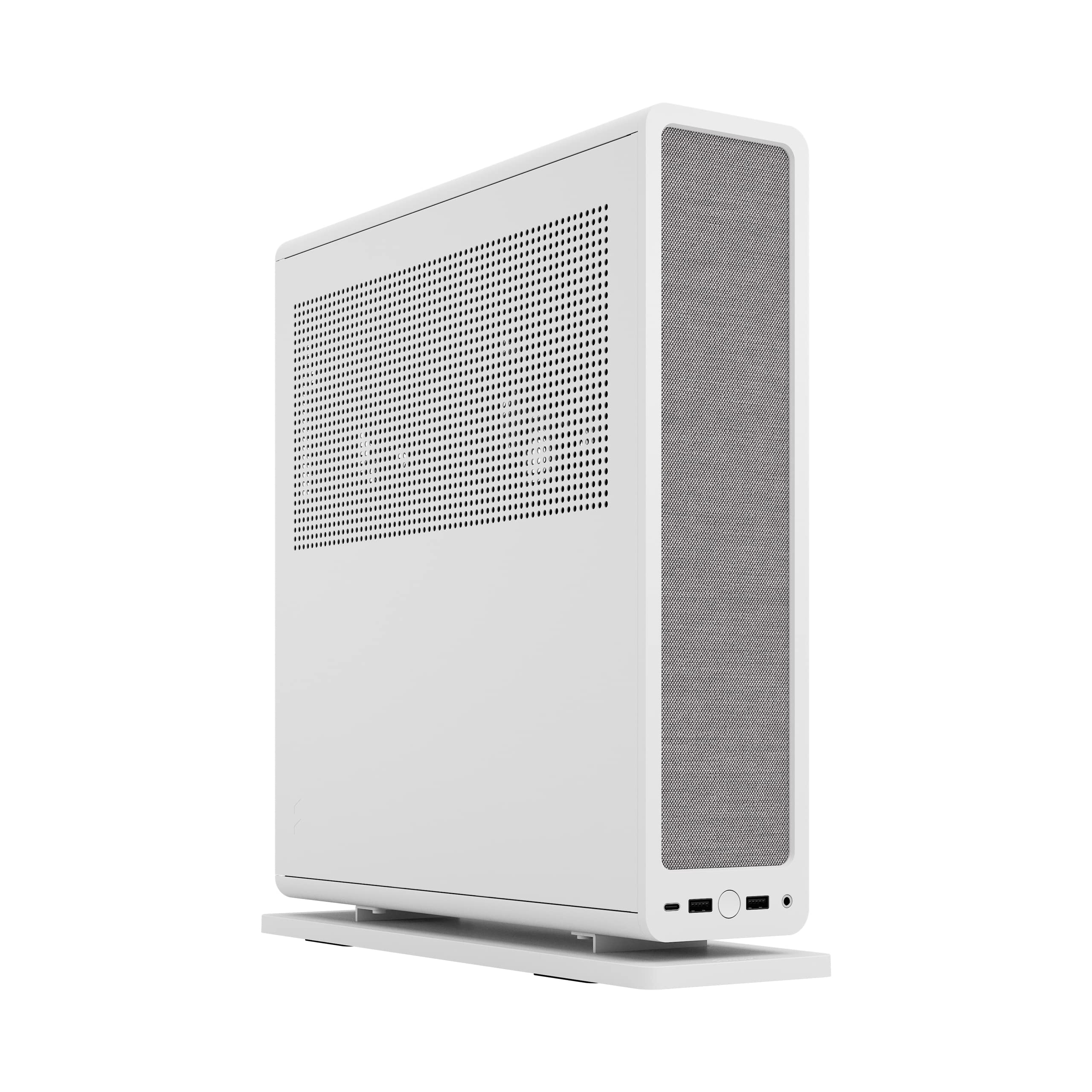Fractal Design Ridge White - PCIe 4.0 Riser Card Included - 2X 140mm PWM Aspect Fans Included - Type C USB - m-ITX PC Gaming Cas