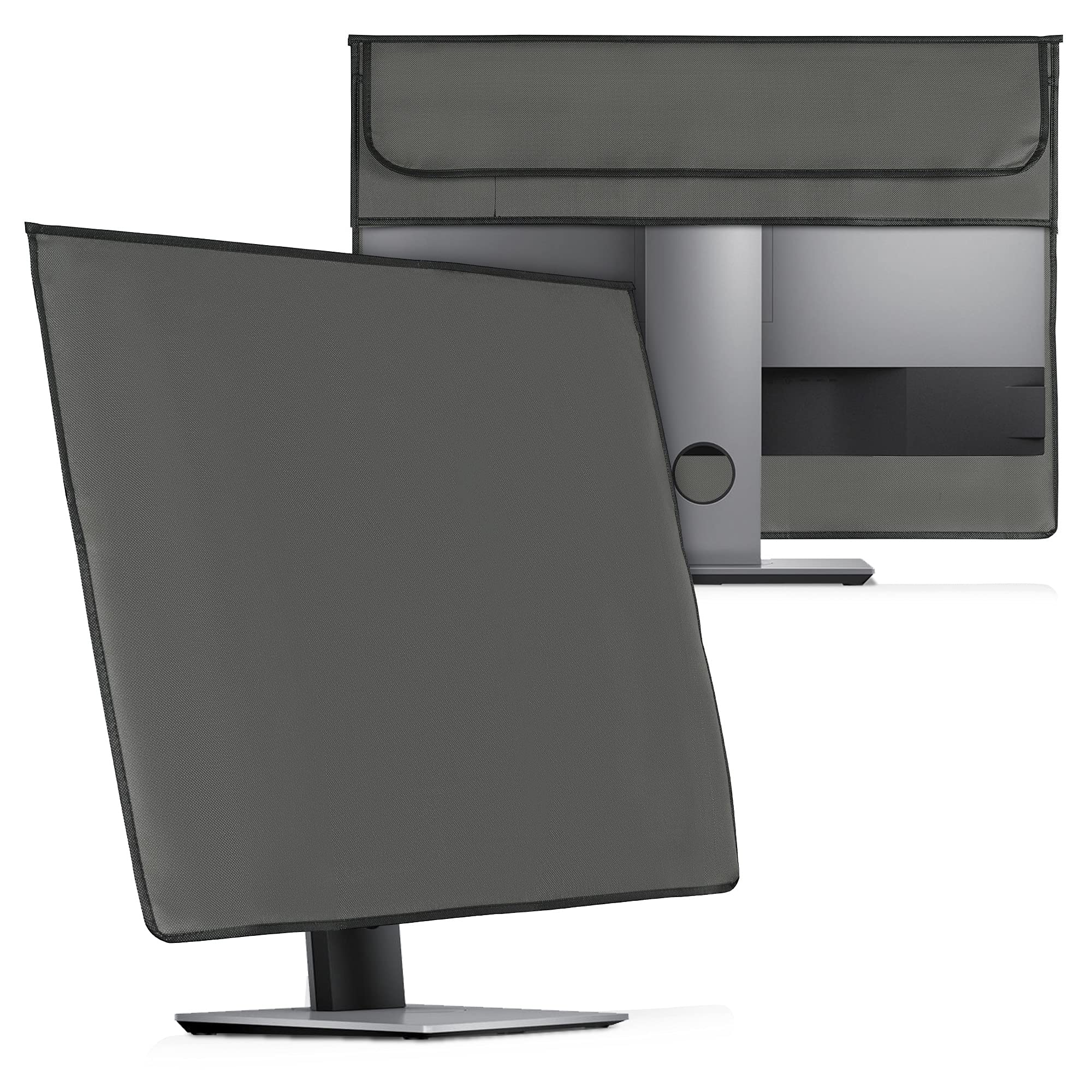 Kwmobile Cover Compatible With 27 28'' Monitor   3 In 1 Case With Storage For Mouse, Keyboard   Dark Grey