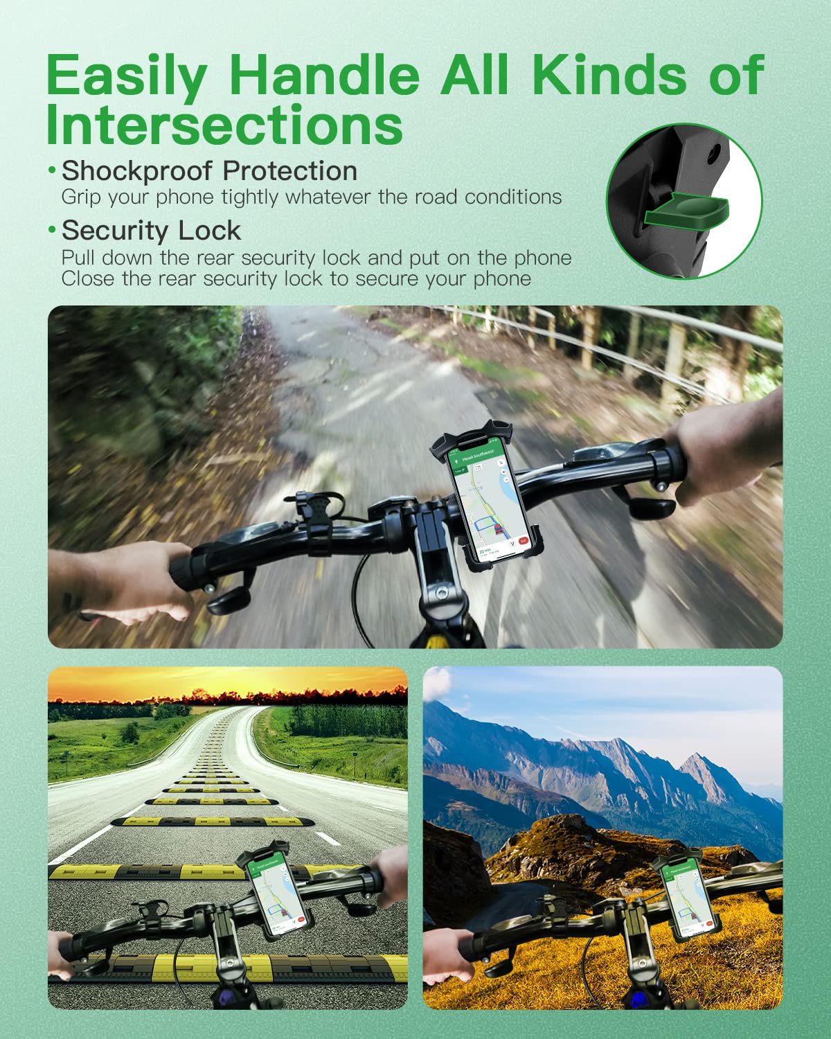 Ilvgolf Universal Phone Holder Golf Cart, Phone Mount For Bike, Bicycle, Push Cart, Boat, Car, Stroller, Motorcycle, Fits Most M