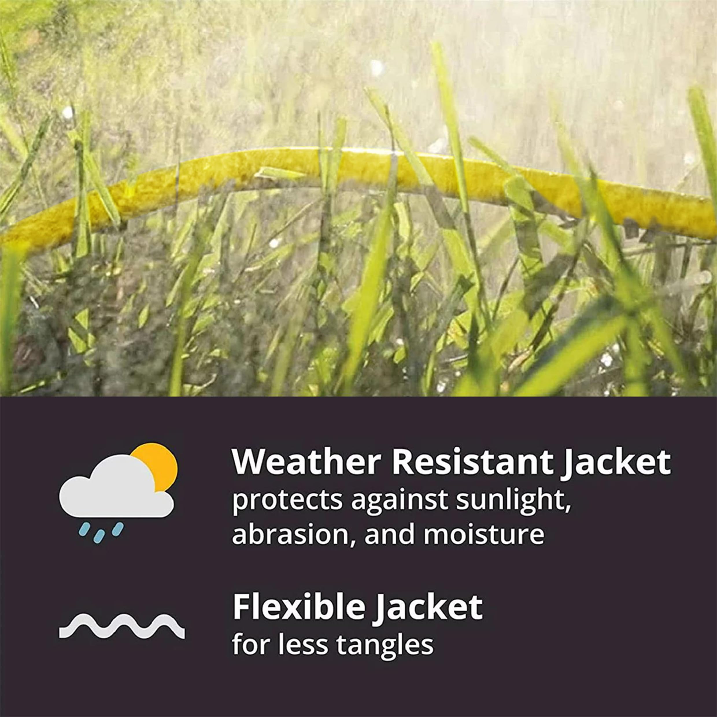 Outdoor Extension Cord Waterproof 100 Ft, Yellow 14/3 Sjtw Heavy Duty, Flexible 100% Copper 3 Prong Extension Cord For Lawn, Gar