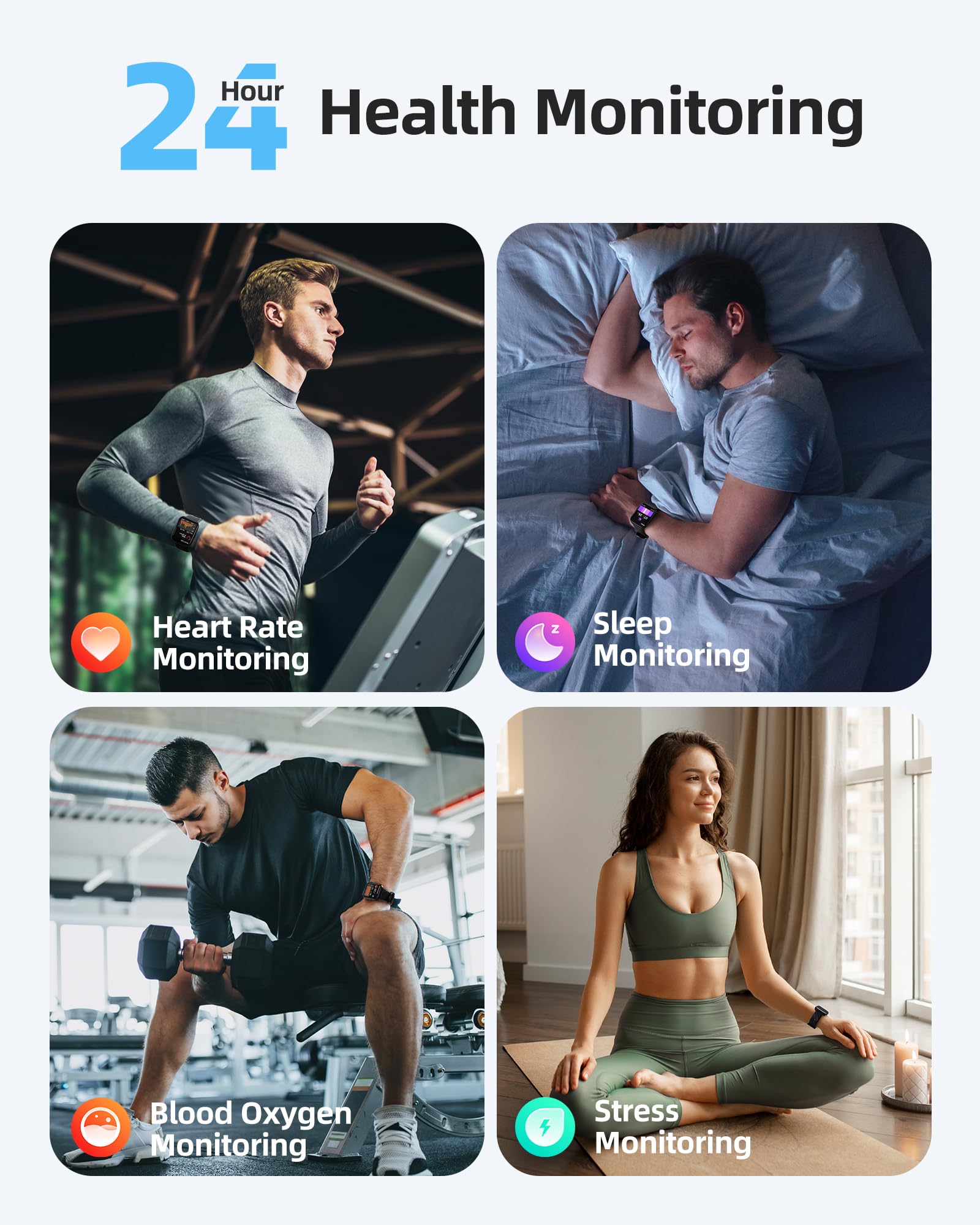 Parsonver Smart Watch, 5Atm Waterproof Watch For Swimming, Fitness Activity Tracker With 110+ Sports Modes, Heart Rate/Sleep/Spo