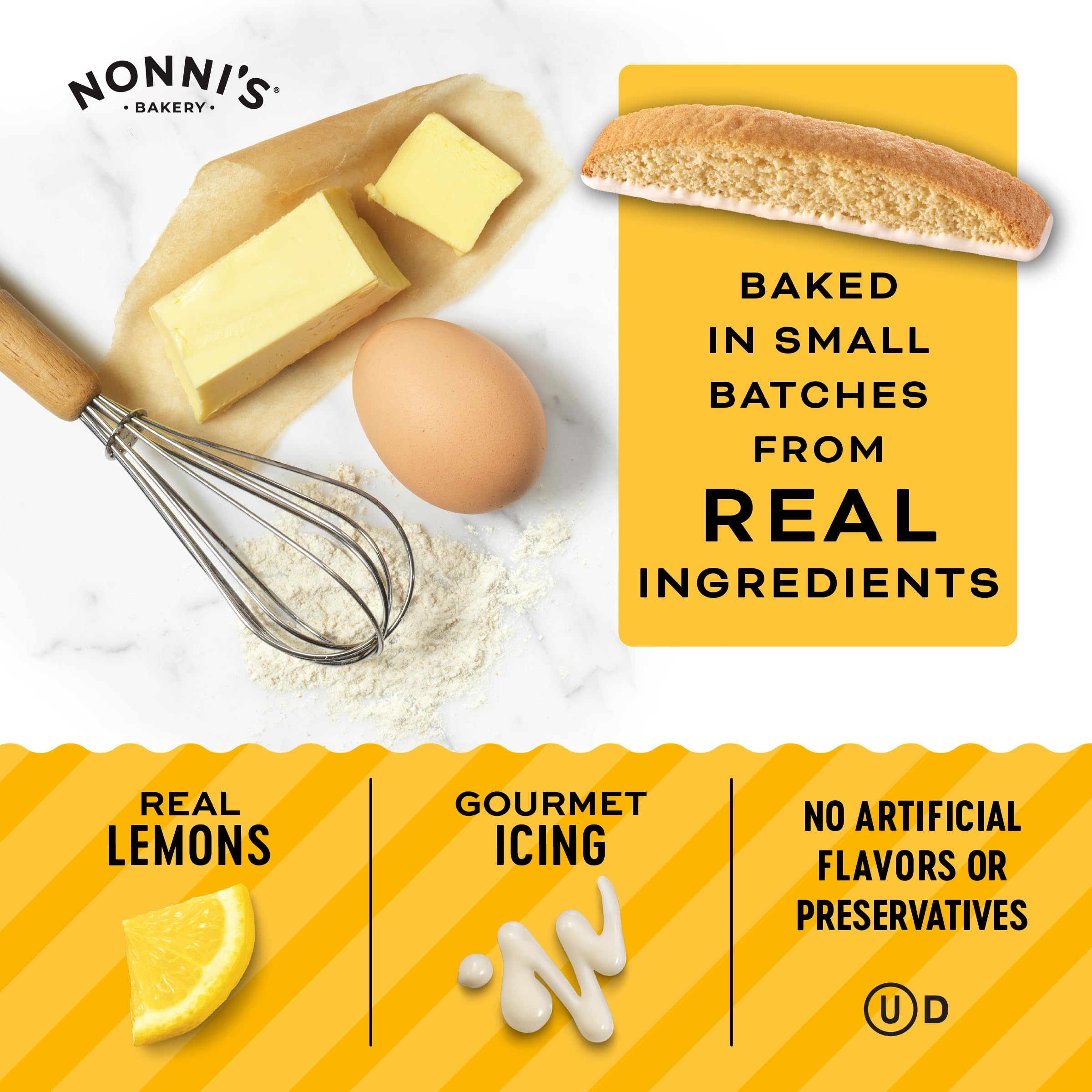 Nonni'S Limone Biscotti Italian Cookies   2 Boxes Lemon Cookies   Biscotti Individually Wrapped Cookies   Lemon Italian Biscotti