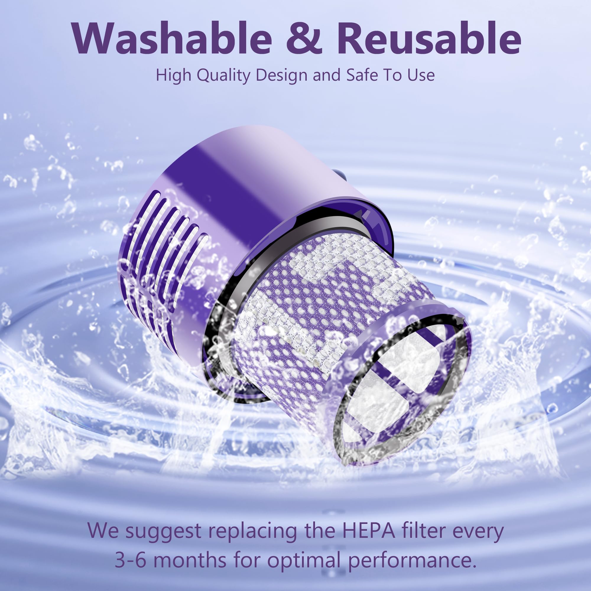 Funmit V10 Filters Replacement For Dyson V10 Cyclone Series, V10 Absolute, V10 Animal, V10 Total Clean, V10 Motorhead, Sv12 Vacu