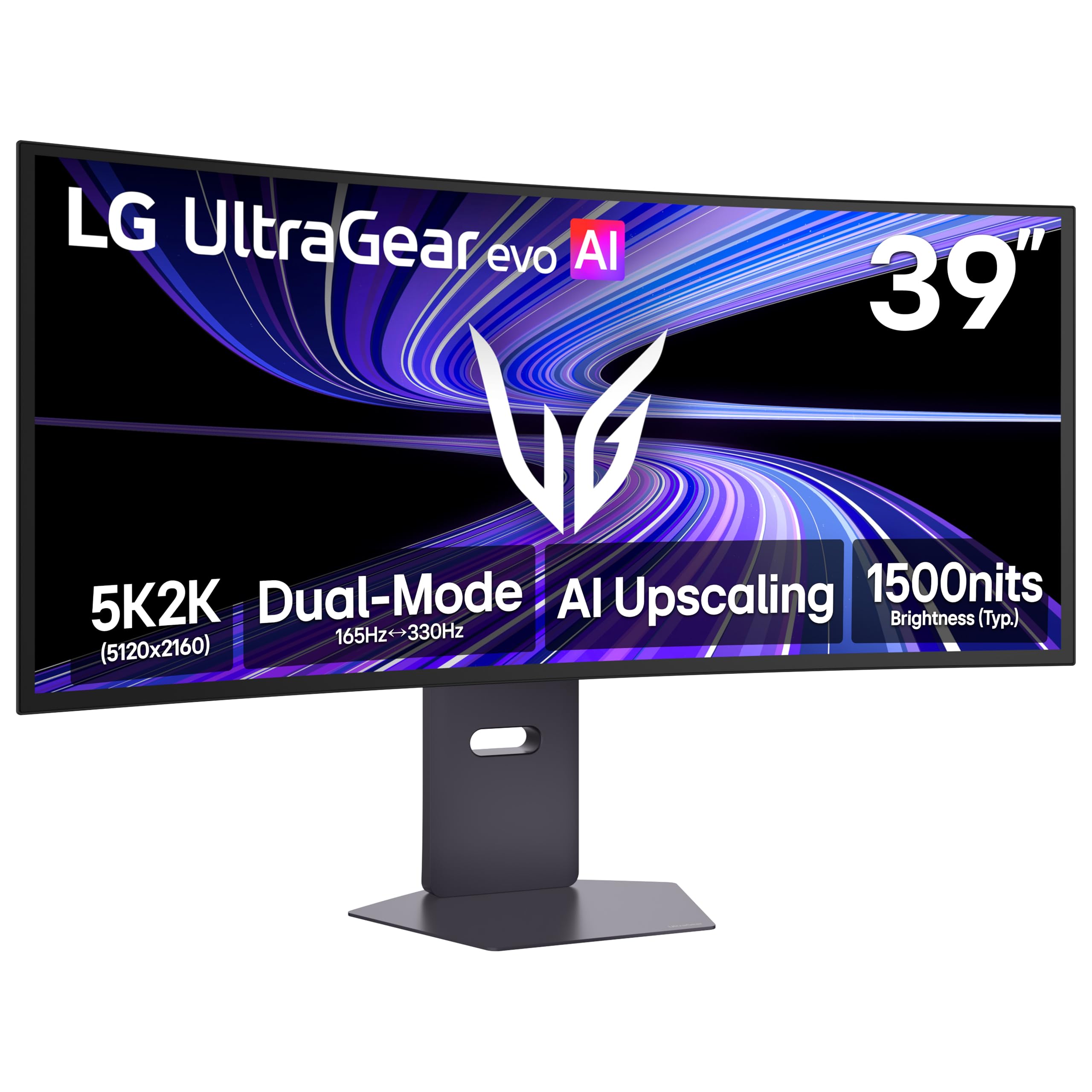 LG 39GX950B-B 39-inch Ultragear evo 5K2K WUHD (5120 x 2160) OLED Curved Gaming Monitor, Dual-Mode,165Hz, 0.03ms, NVIDIA G-Sync,