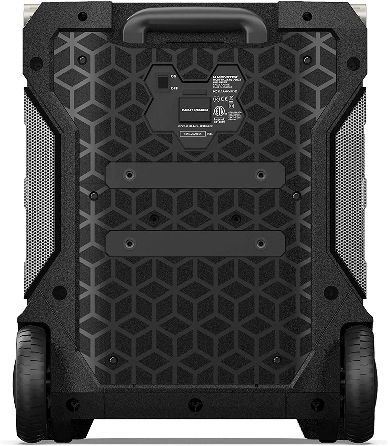 Monster Rockin Roller 270 Portable Indoor/Outdoor Wireless Speaker, 200 Watts, Up To 100 Hours Playtime, Ipx4 Water Resistant,