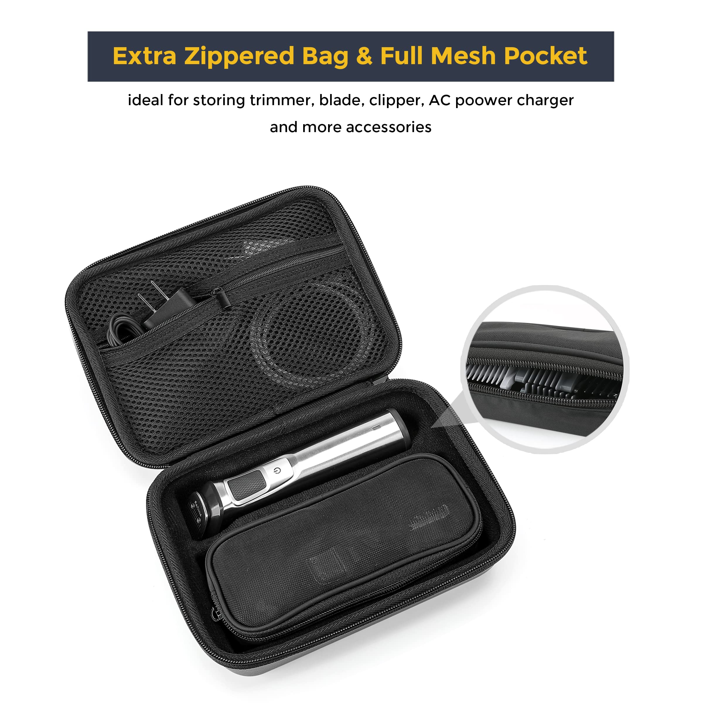 Procase Hard Travel Case For Multigroom Series 7000 Mg7750/49 Mg7770 Mg7790 Mg7791/40 Men'S Electric Trimmer Shaver And Attachme