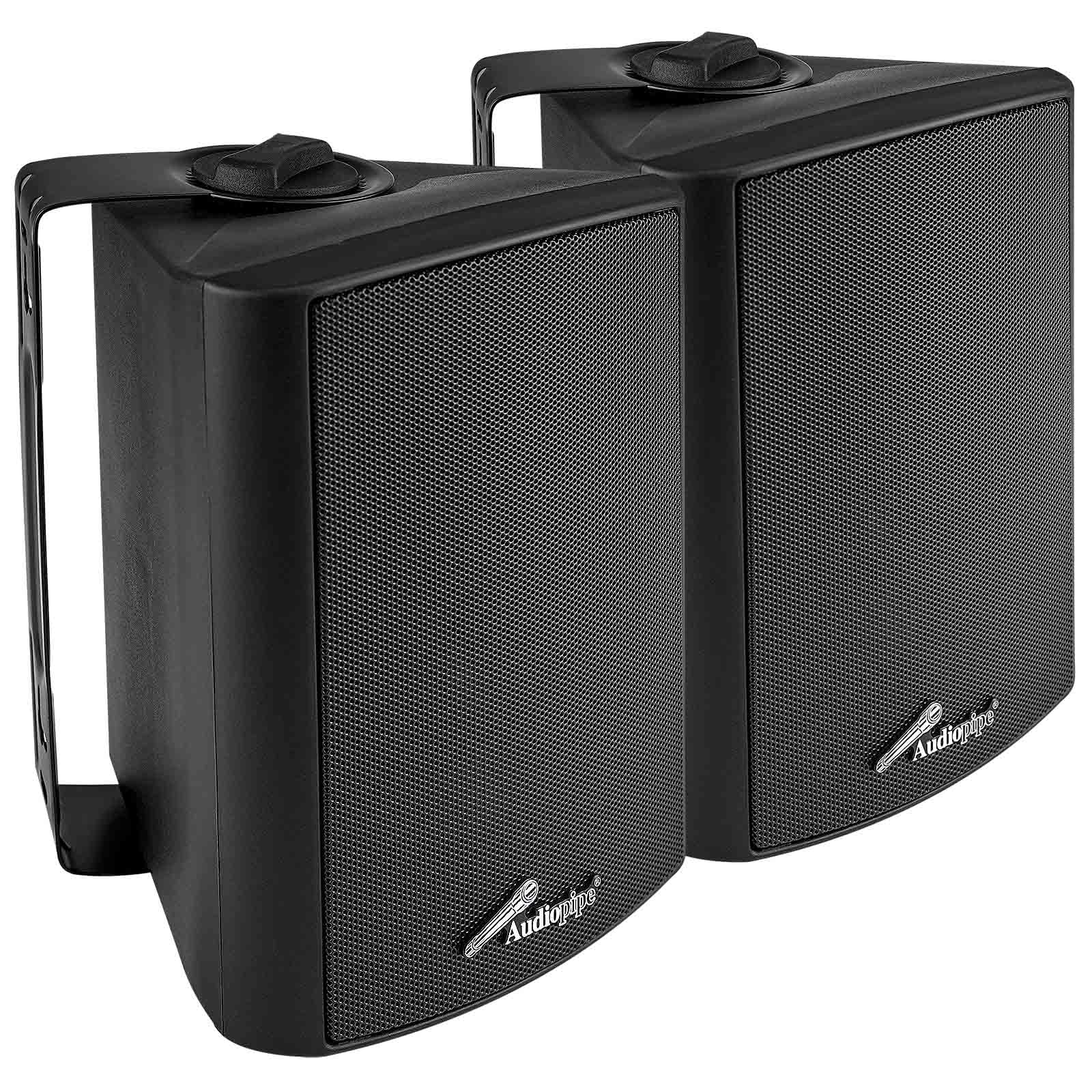 Audiopipe 4    2 Way Indoor/Outdoor Weatherproof Loudspeaker (Odp 423Bk), Black, Monitor Speaker, 2 Way, 60 Watts, 8 Ohms, Long 