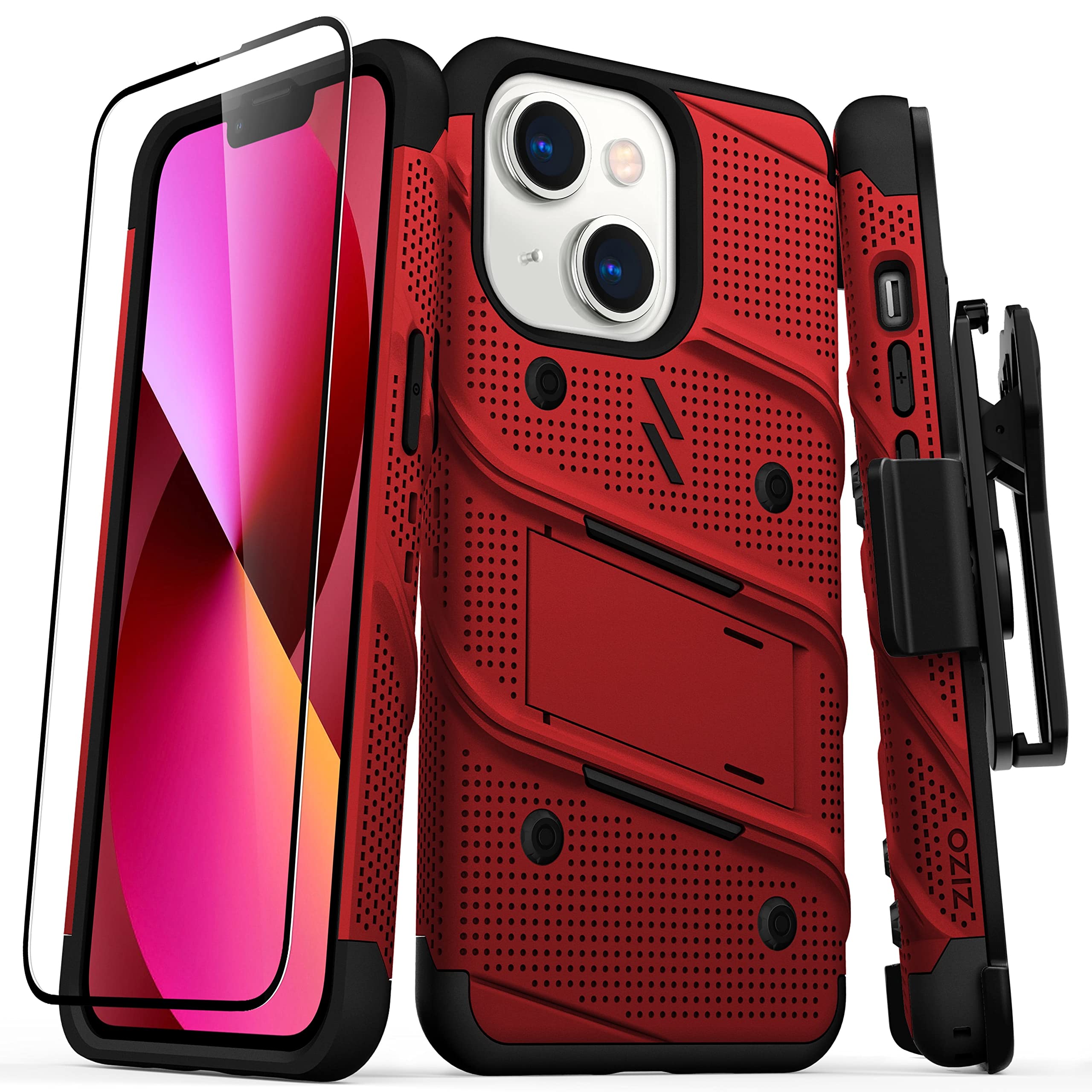 ZIZO Bolt Bundle iPhone 13 Case - Red