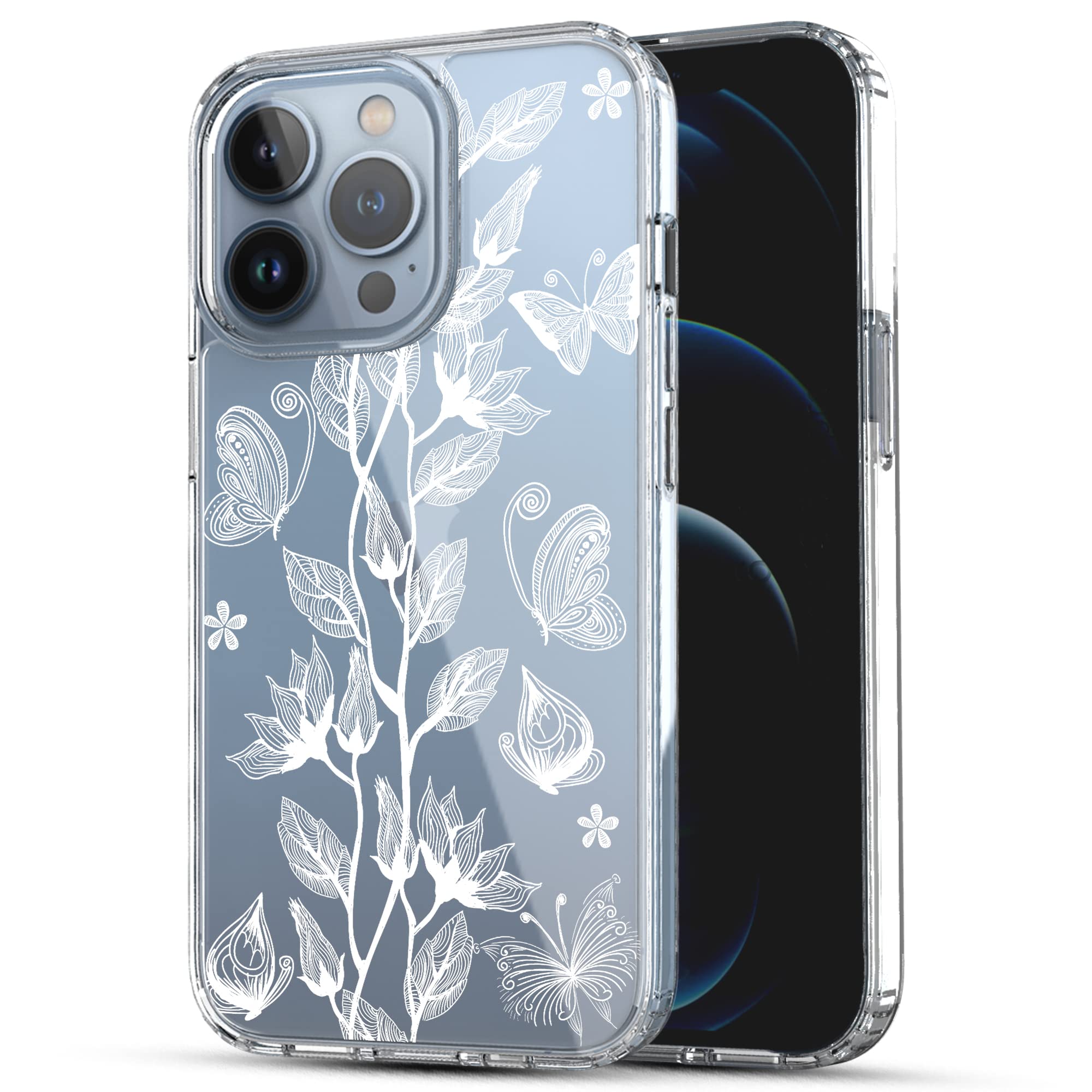 Ranz Compatible With Iphone 13 Pro Case, Anti Scratch Shockproof Series Clear Hard Pc+ Tpu Bumper Protective Cover Case For Ipho