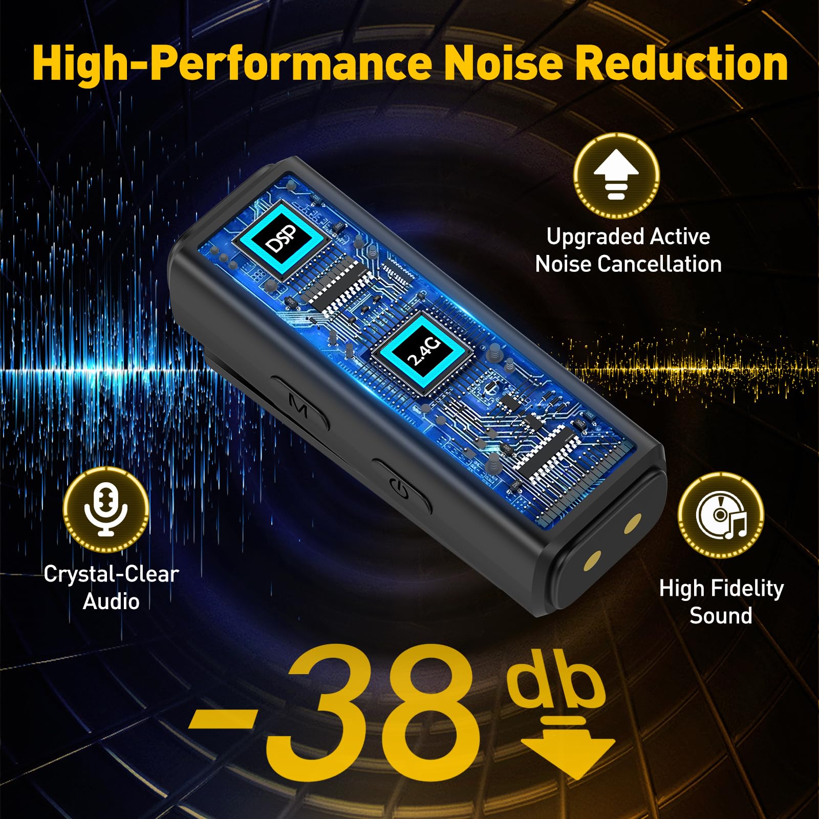 Vezqua Wireless Lavalier Microphone For Iphone 15, Android, Pc, Laptop, Usb C Mini Microphone With Noise Cancellation, Mini Micr