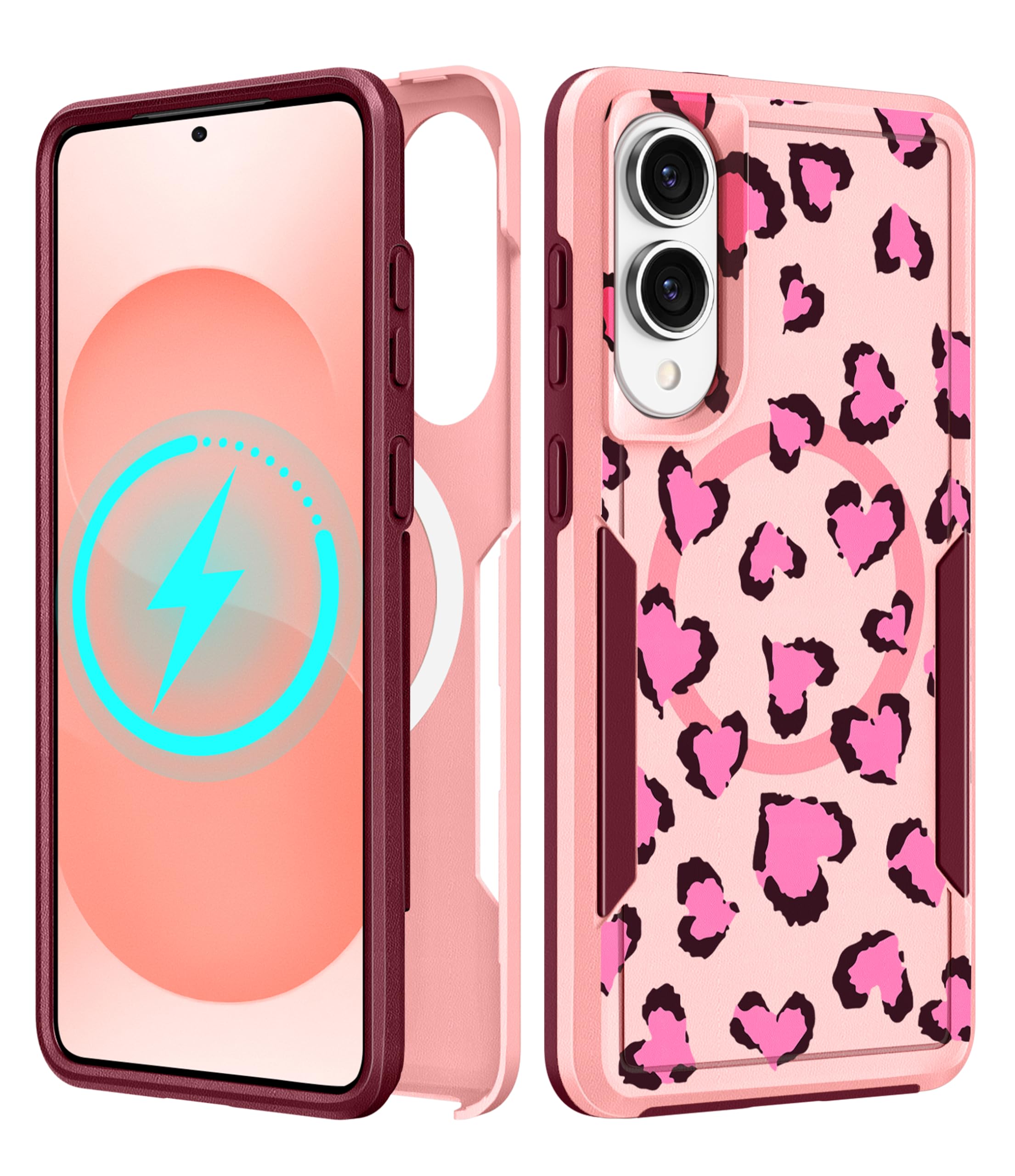 LISEVO for Samsung Galaxy S25 Edge Case - Compatible with MagSafe Women Girls Cute Magnetic Protective Phone Cover Fun Unique Gi