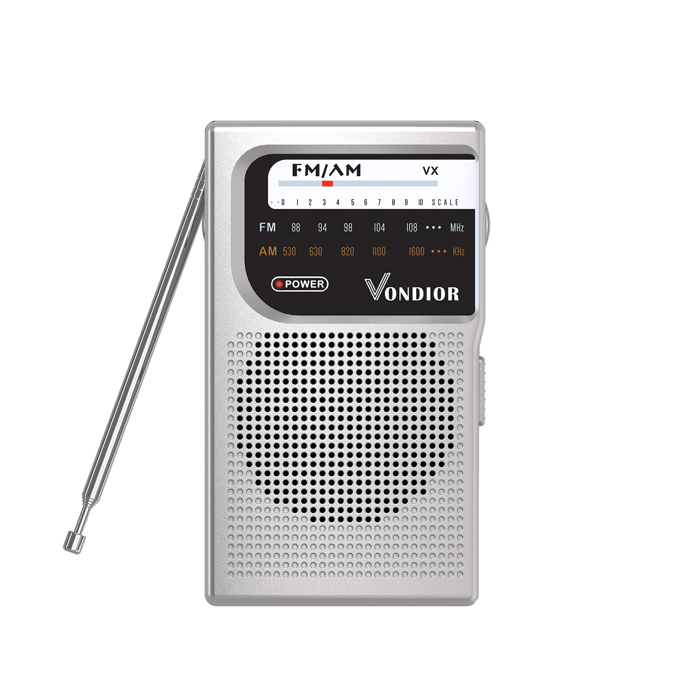 Vondior Am/Fm Battery Operated Portable Pocket Radio   Best Reception And Longest Lasting. Am Fm Compact Transistor Radios Playe