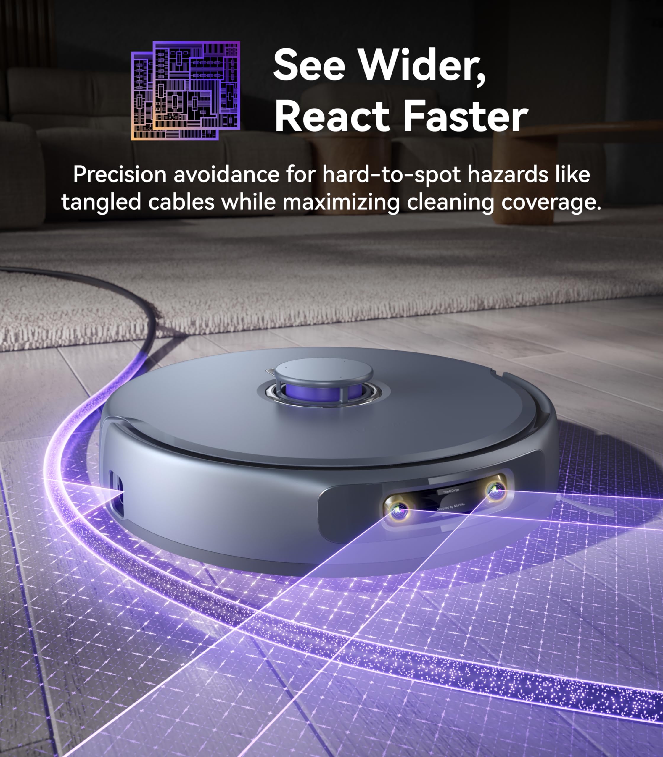 Narwal Freo Z Ultra Robot Vacuum And Mop Combo, Dual Rgb Cameras And Chips, Ai Avoidance, 12000Pa Suction, Real Time Decisions,