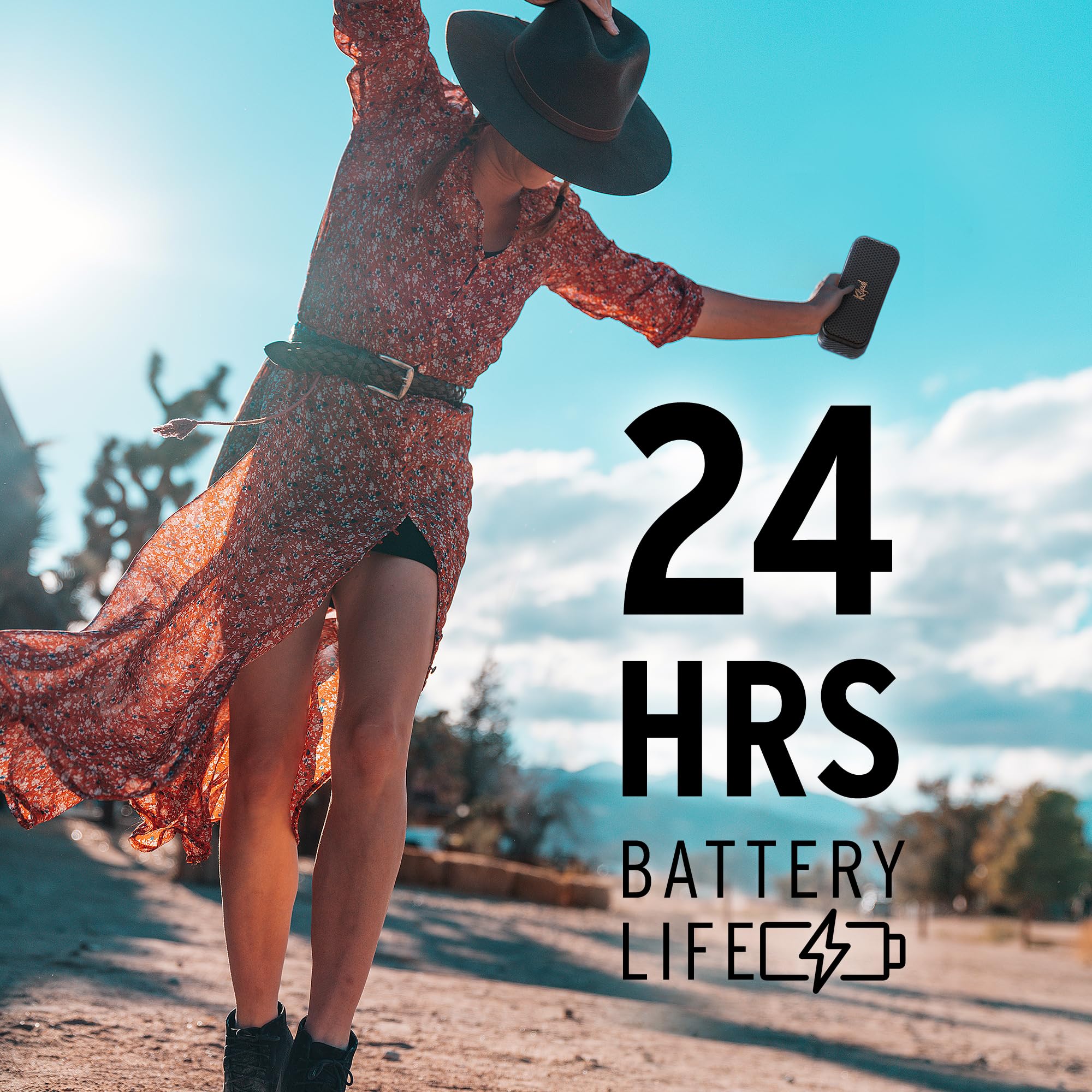 The Klipsch Nashville Portable Bluetooth Speaker With A 2.25'' Full Range Drivers For 360 Degree Audio, Ip67 Dust And Waterproof