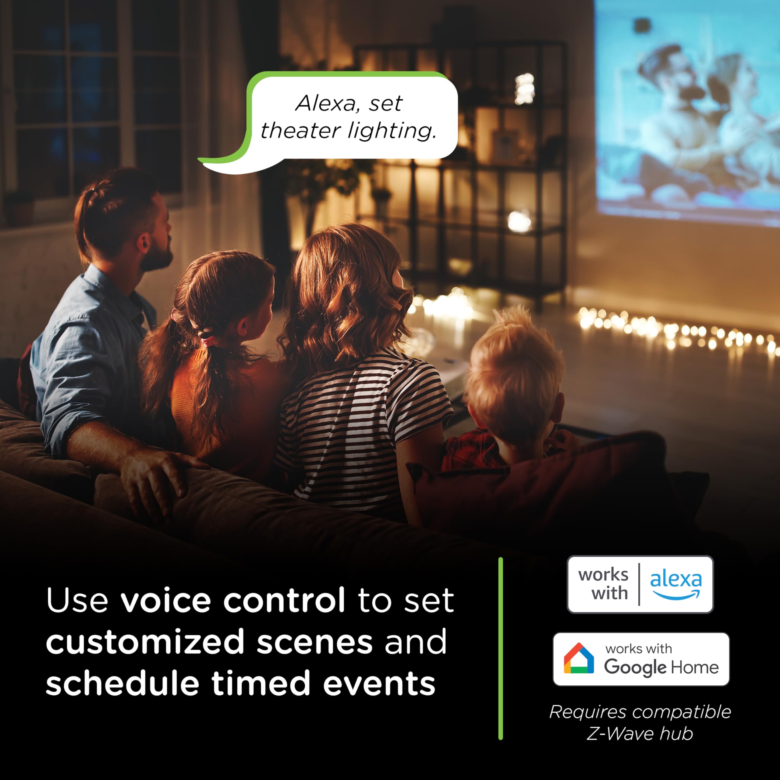 Enbrighten 58446 Z Wave Plus V2 In Wall Smart Fan Control, Paddle, 700 Series