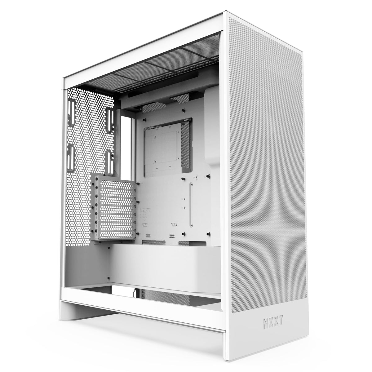 Nzxt H7 Flow 2024   Mid Tower Atx Airflow Case   Includes Pre Installed 3 X 120Mm Fans   Cm H72Fw 01   Supports Bottom Fans For