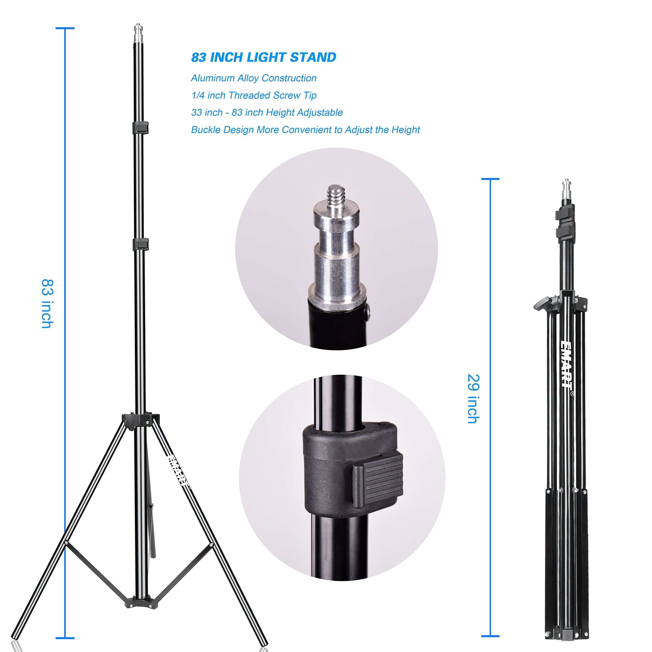 Emart Photography Backdrop Continuous Umbrella Studio Lighting Kit, Muslin Chromakey Green Screen And Photographic Equipment For Photo Video Shoot