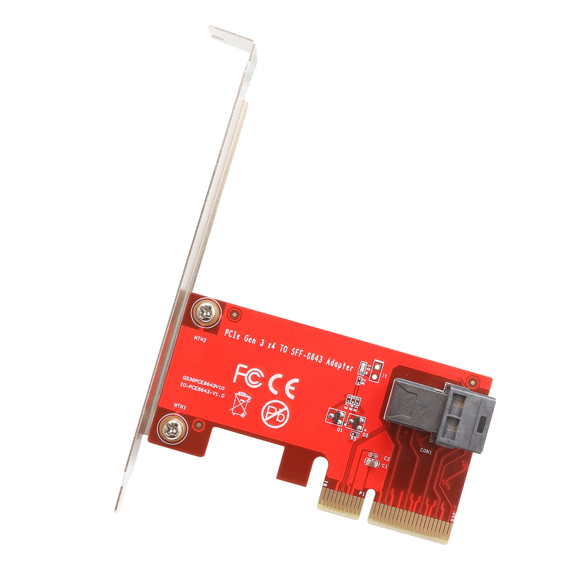 Syba IOCrest SI-PEX40119 2.5' NVME U.2 SFF-8639 to PCI-e 3.0 x4 Adapter Card with U.2 to miniSAS Cable